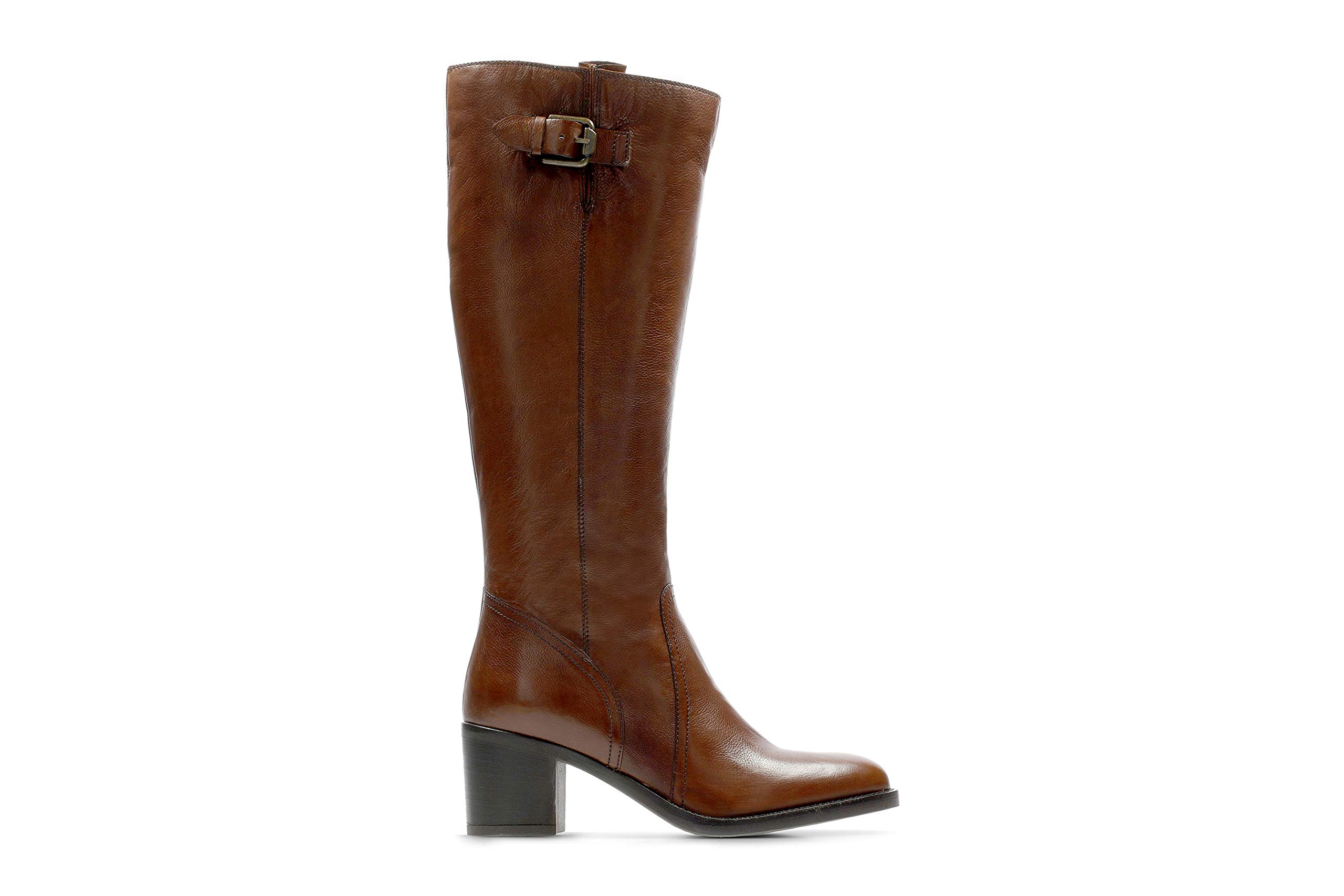 Clarks Women's Mascarphone Ela Tall Boots - Waterproof Leather Riding Boots for Women, Comfortable Winter Snow Boots for Outdoor & Casual Wear