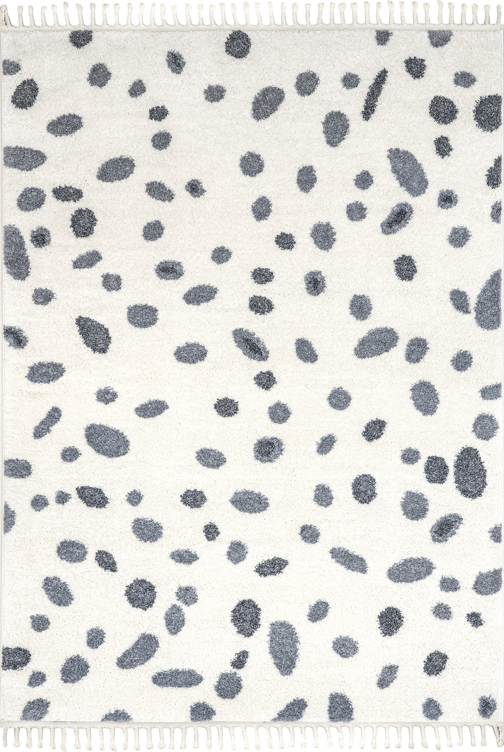 Brea Speckled Tasseled Rug - Soft Beige Bohemian Style Area Rug for Living Room, Bedroom & Home Decor