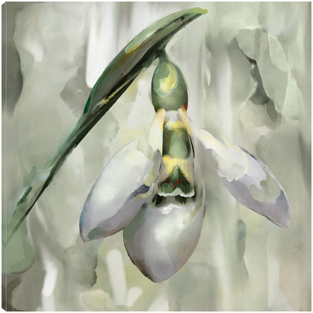 Fine Art Canvas Ink Blooms Wall Decor - 37x37 Inch Ready to Hang Painting for Living Room, Bedroom, Office - Modern Abstract Floral Canvas Art by Artist Studio Arts | Perfect for Home Decor, Gift & Interior Design
