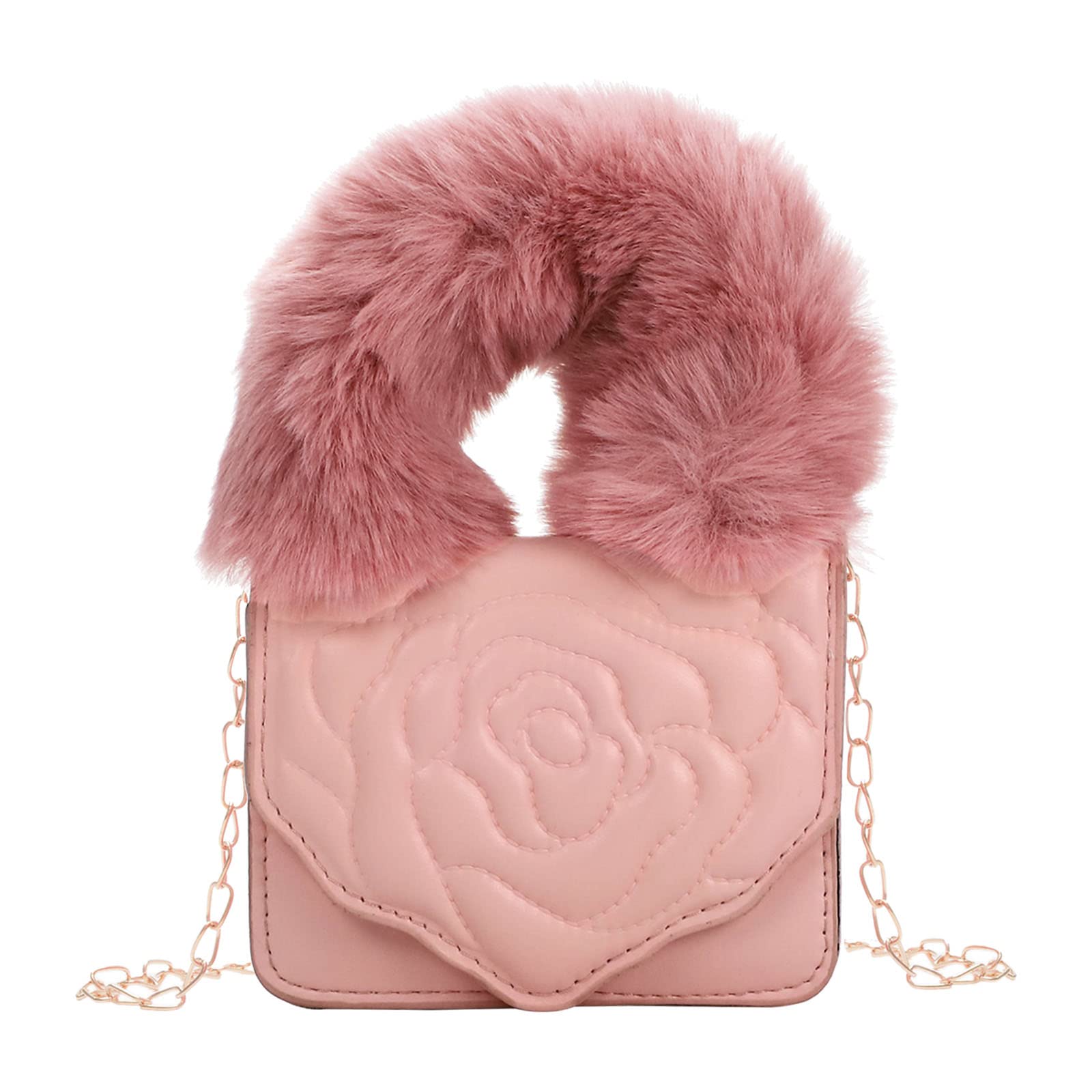 SOTOGO Little Girls Crossbody Purse - Cute Toddler Handbag with Chain Strap, Mini Princess Wallet for Kids | Perfect for Birthday Gifts, Dress-Up Play & Everyday Use