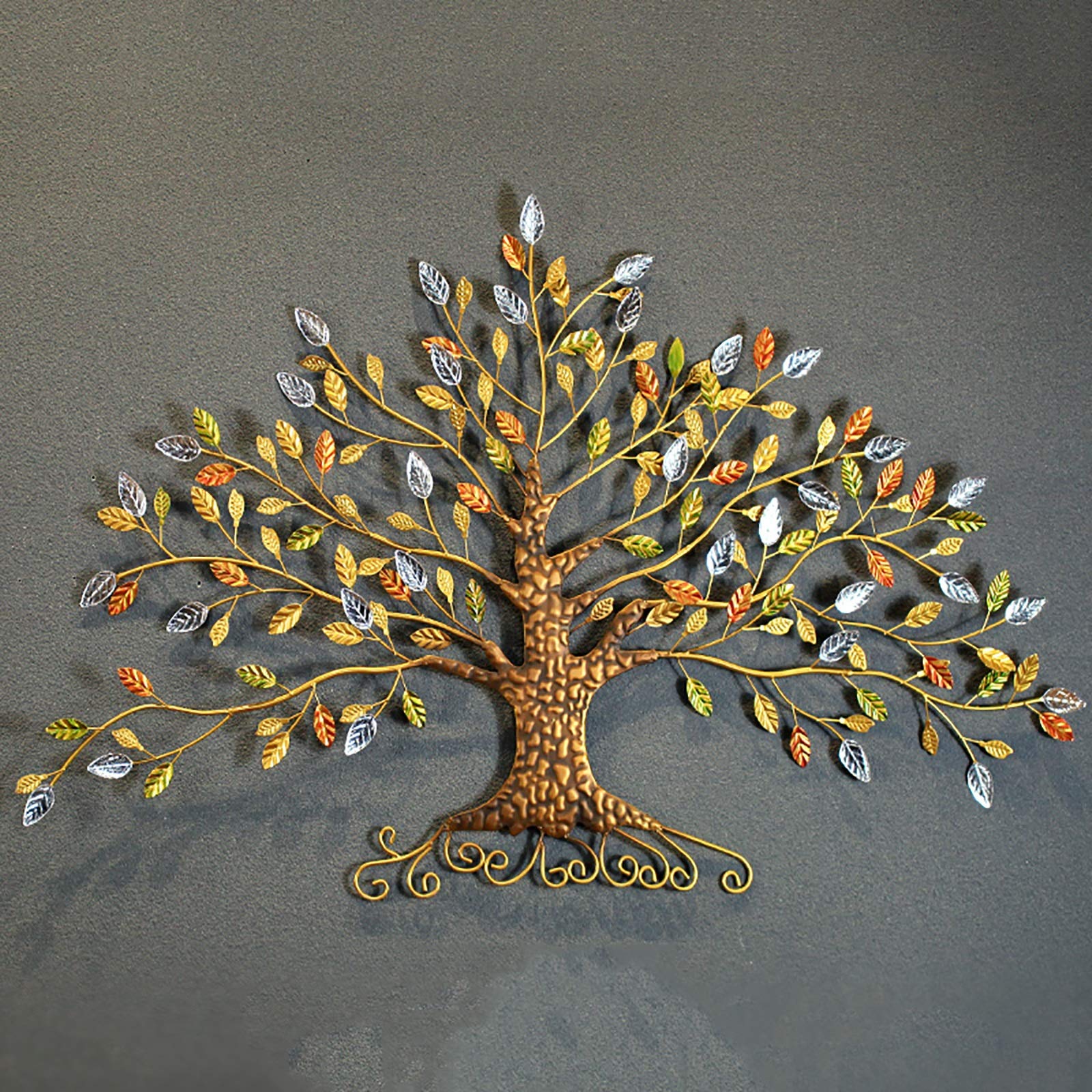 QBDS Tree of Life Metal Wall Art Sculpture - 3D Contemporary Iron Wall Decor for Bedroom, Living Room & Office - Spiritual Home Decor for Meditation Spaces & Yoga Studios