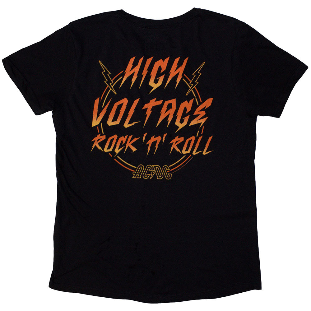 High Voltage Rock & Roll AC/DC Women's T-Shirt | Vintage Band Tee for Concerts & Casual Wear