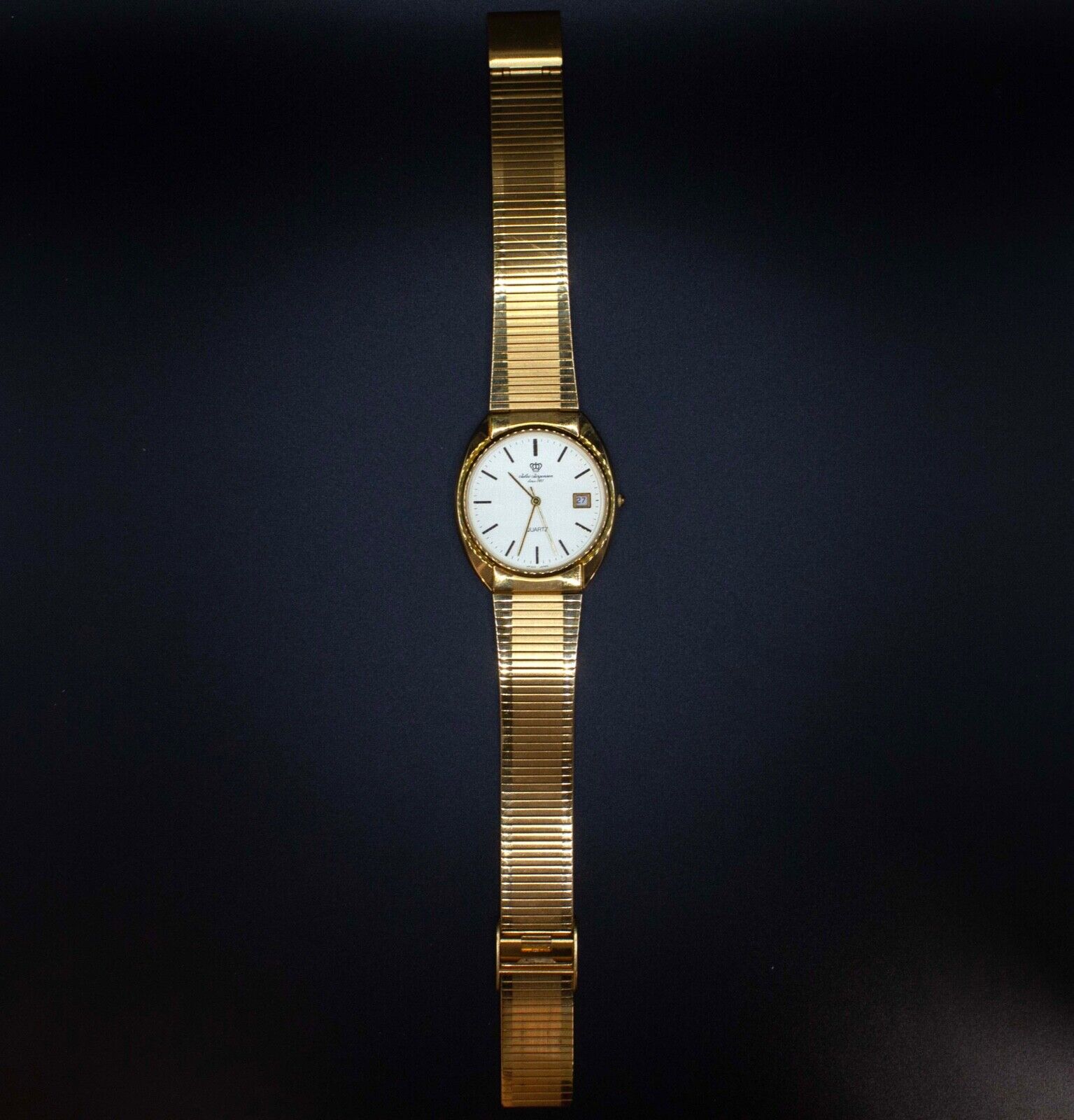 Jules Jurgensen Luxury Quartz Wristwatch for Men - Gold & Silver Stainless Steel Band - Elegant Dress Watch for Business, Formal Events & Everyday Wear
