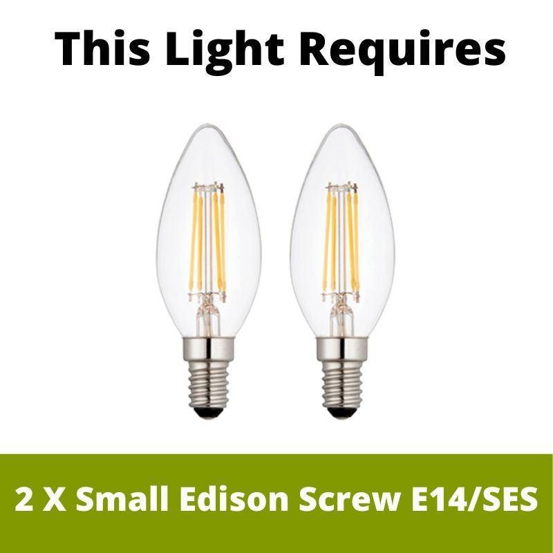 Elstead Christina 2-Light Wall Sconce in Silver & Gold - Modern Bathroom Vanity Lighting for Bedroom, Hallway, and Living Room