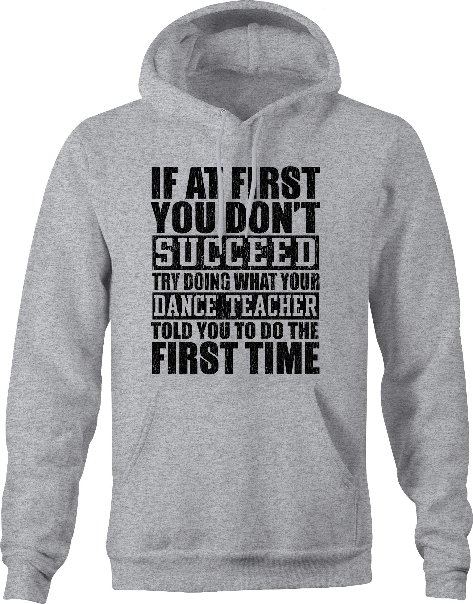 Men's Dance Teacher Motivational Hoodie - Gray Pullover Sweatshirt for Dance Instructors & Students | Gym, Studio & Casual Wear
