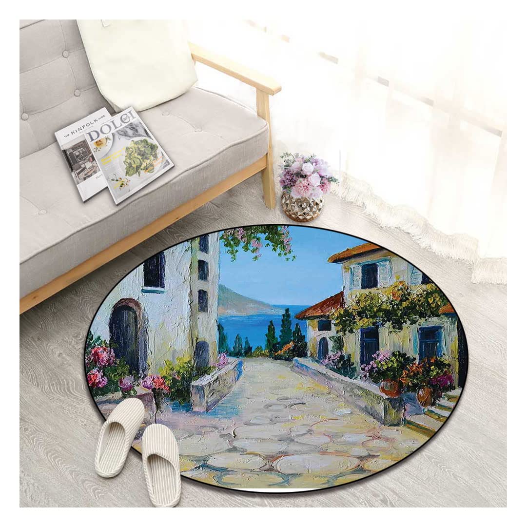 Non-Slip Round Area Rug 63