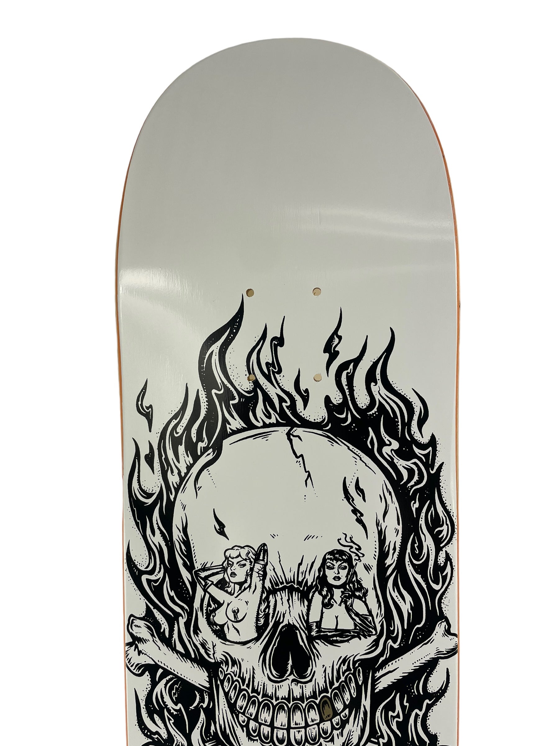Death Mark Radden 'Skull Girls' Skateboard Deck by Death Skateboards - Multiple Sizes Available for Customization - Perfect for Street Skating, Park Tricks, and Collector's Display