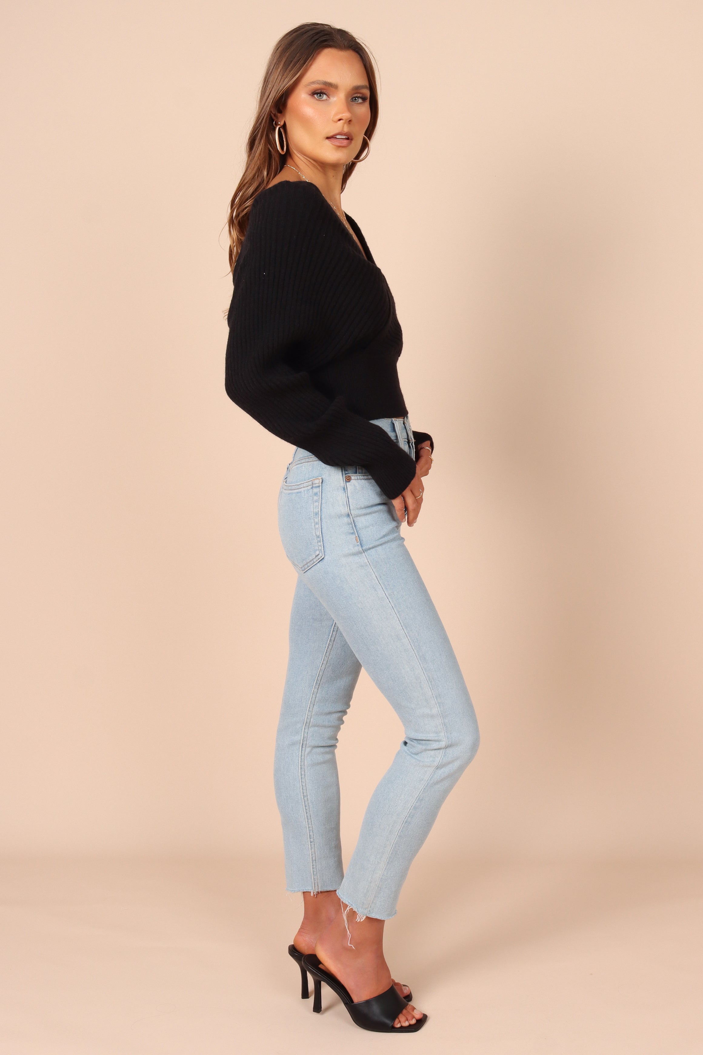 Hilary Knit Sweater for Women - Soft & Cozy Black Pullover | Perfect for Fall & Winter Outfits, Casual Wear & Office Style