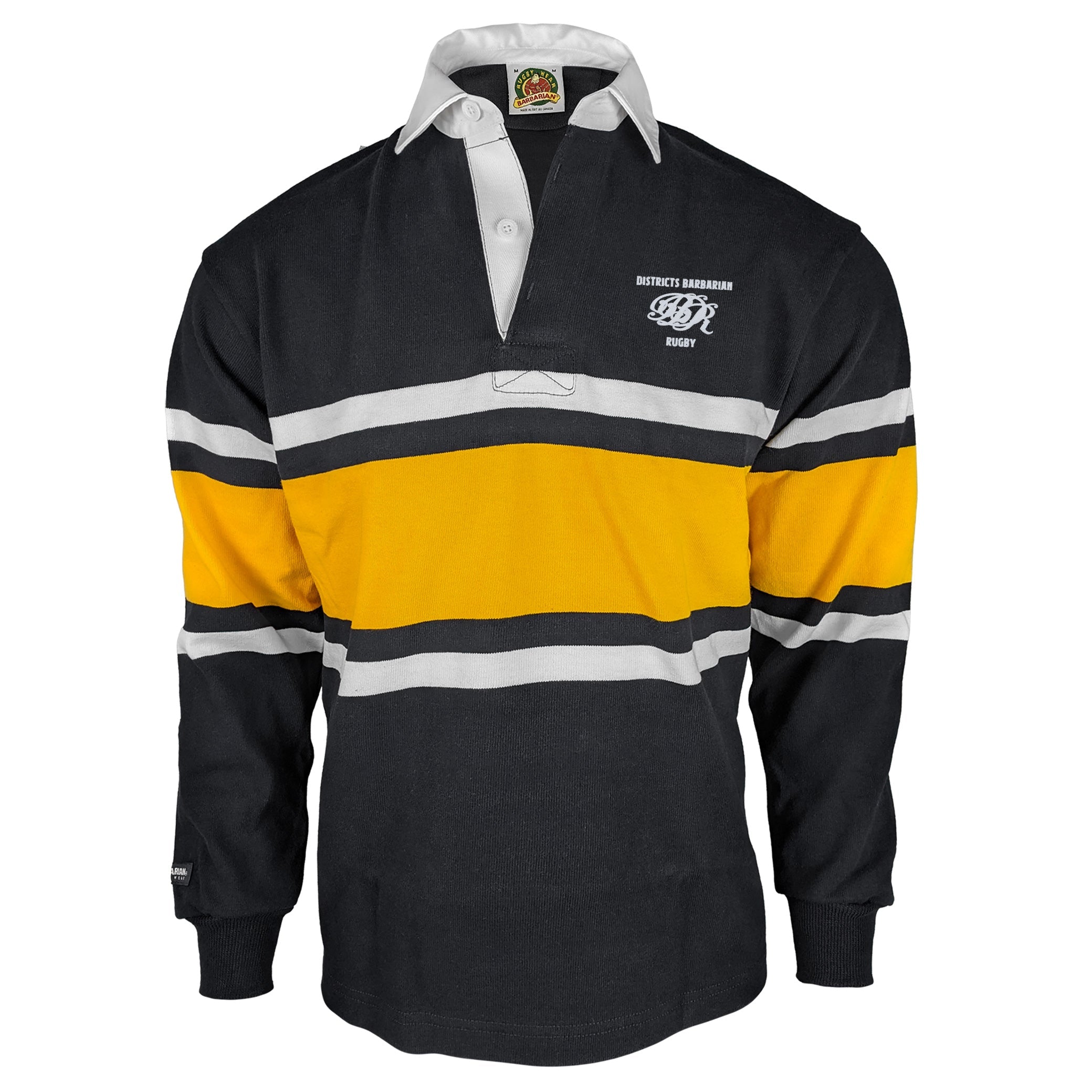 Districts Barbarian RFC Collegiate Stripe Rugby Jersey - Authentic Rugby Shirt for Men | Perfect for Rugby Matches, Team Sports & Casual Wear
