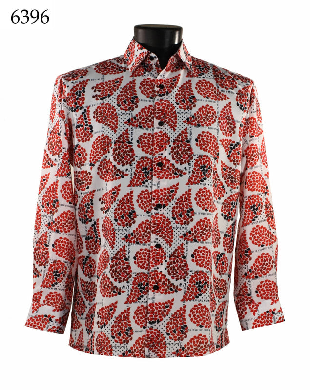 Bassiri Men's Long Sleeve Casual Shirt 6396 - Comfortable Slim Fit Button Down Shirt for Office, Business, and Everyday Wear