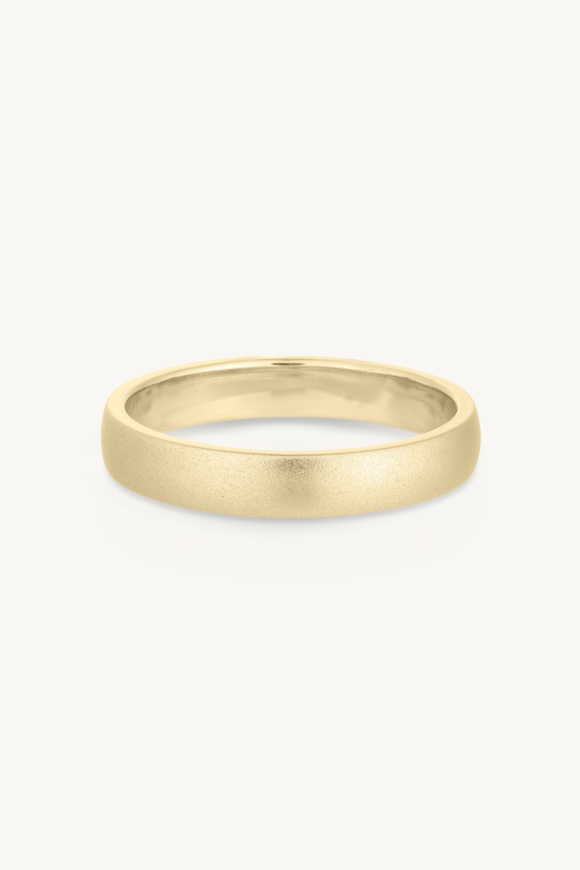 Elegant Brushed Yellow Gold Band Ring for Women - Perfect for Weddings, Anniversaries & Special Occasions