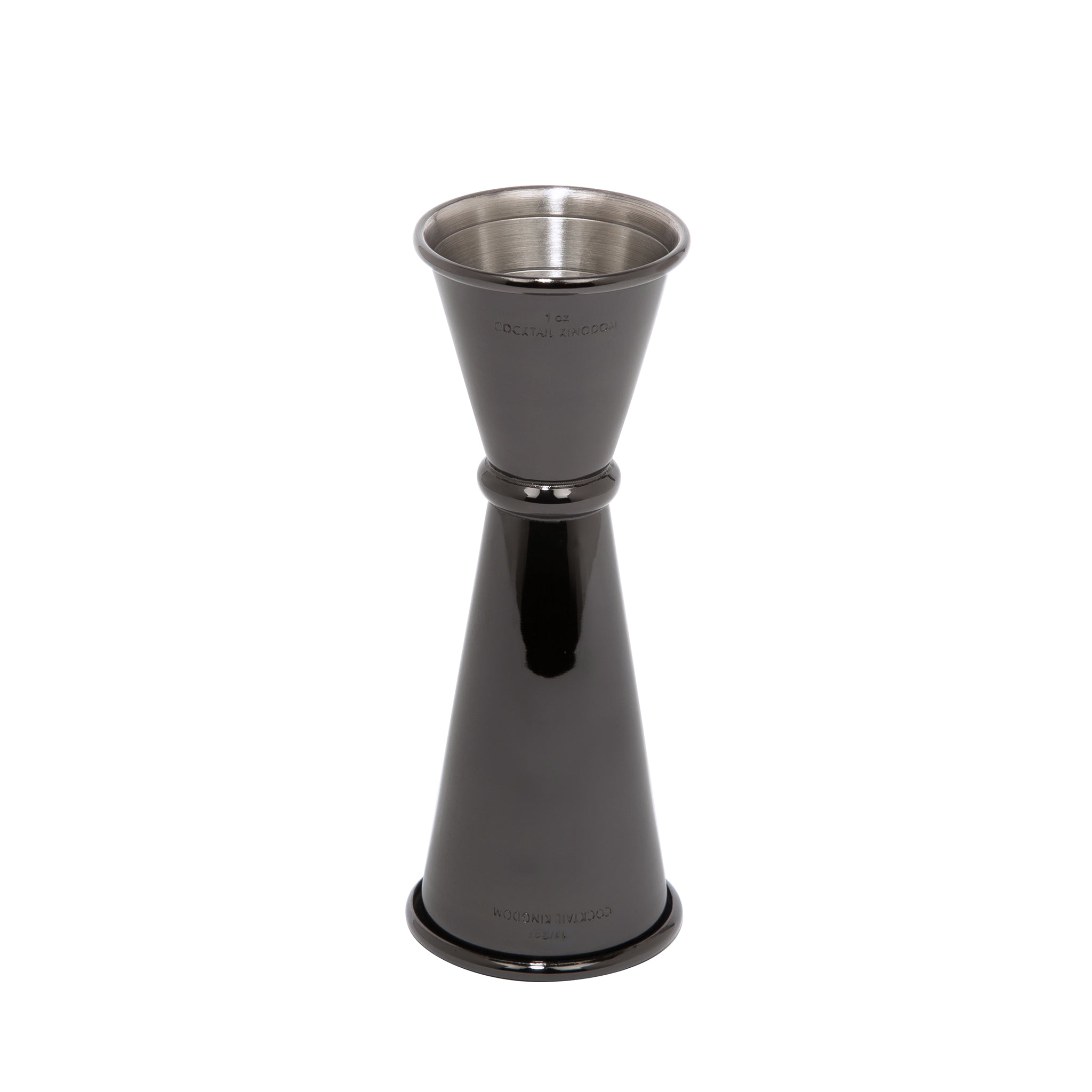 Premium Japanese Style Jigger - Gunmetal Black - 1oz & 1.5oz Dual Measuring Cup - Perfect for Cocktail Making, Bartending, and Home Bar Use