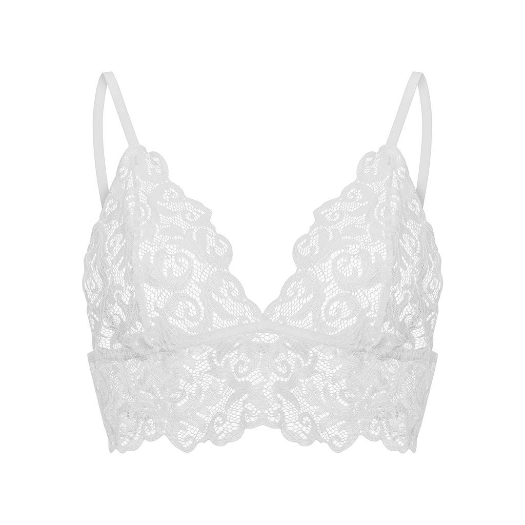 Women's Floral Lace Bralette - Sexy Crop Top Bra, Corset Tank & Cami Underwear for Everyday Wear, Date Nights & Lingerie Outfits