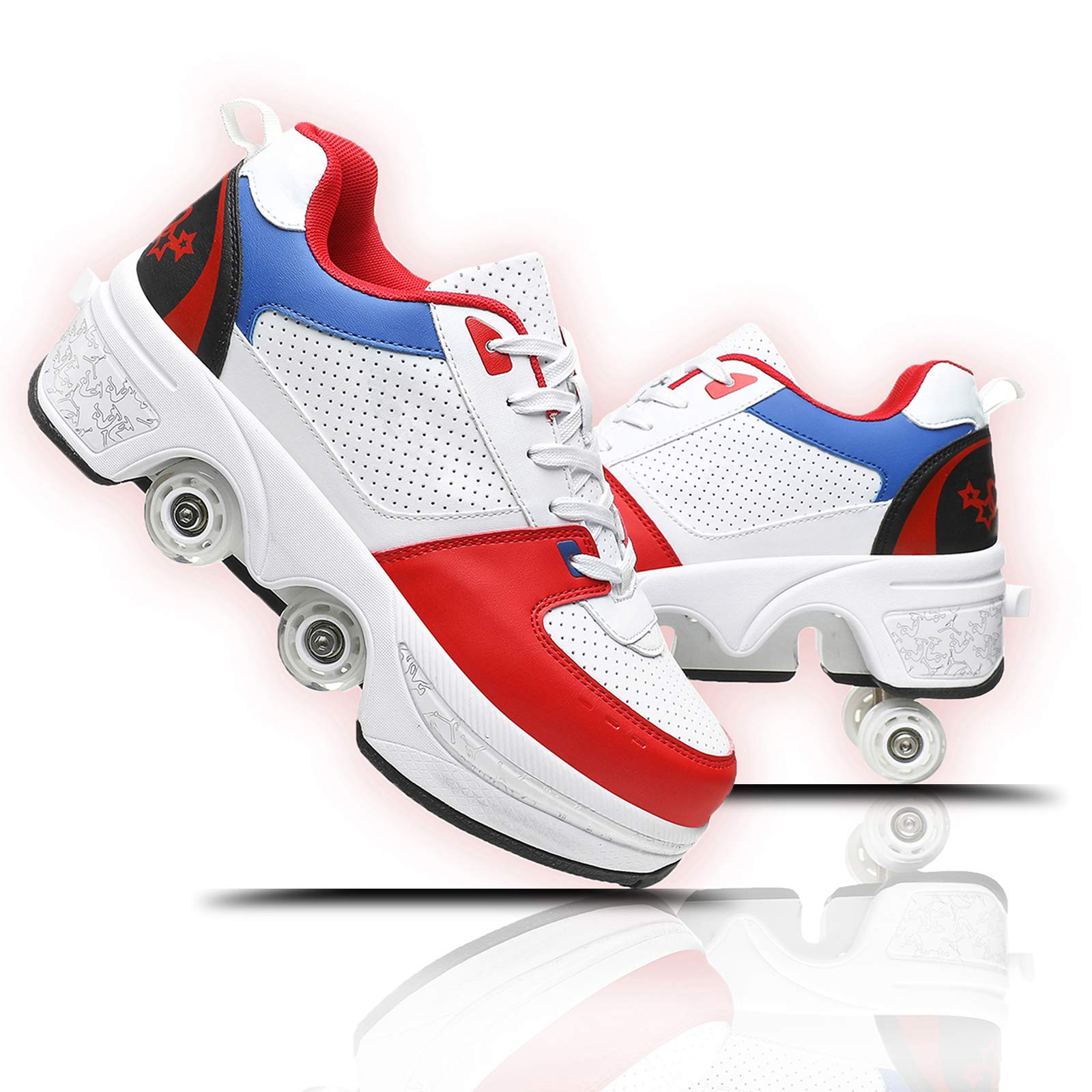 NNZZY Roller Shoes for Women & Kids - Automatic Walking Shoes with Hidden Wheels, Pop Out Skates for Boys & Girls - Perfect for Outdoor Fun, Commuting & Sports Activities
