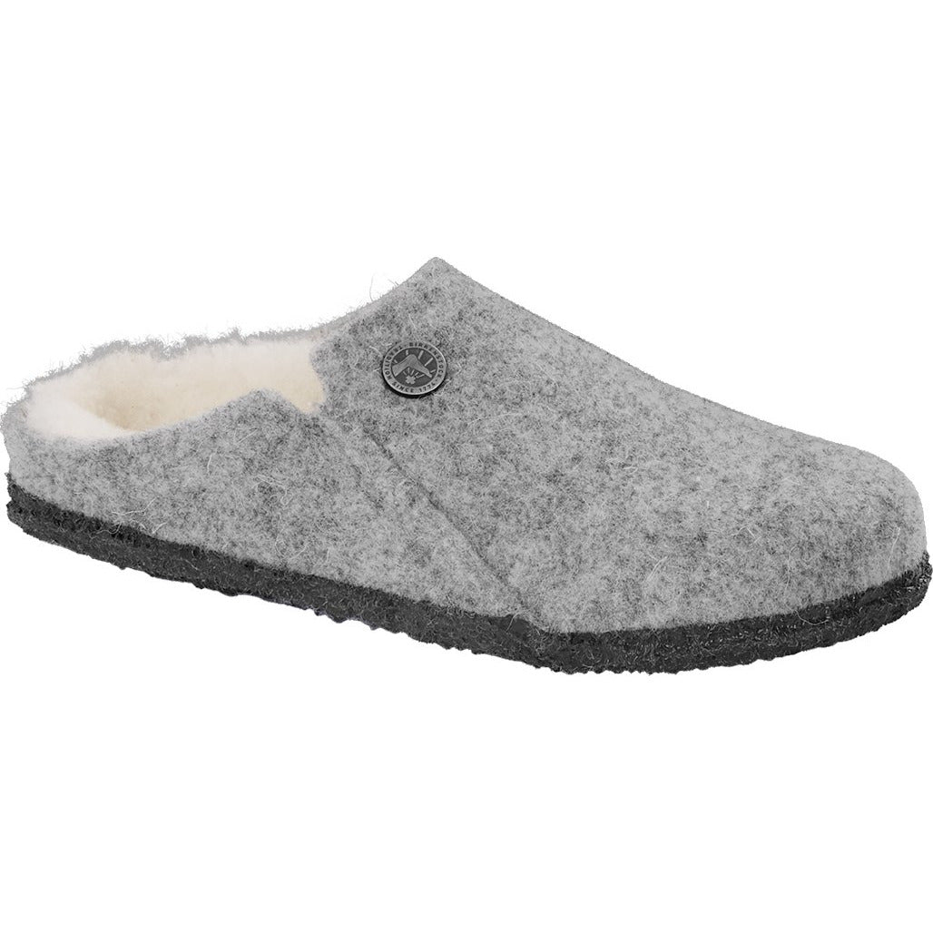 Birkenstock Zermatt Wool Felt Slippers - Light Gray Indoor/Outdoor Comfort House Shoes for Men & Women | Cozy Home, Office & Travel Footwear