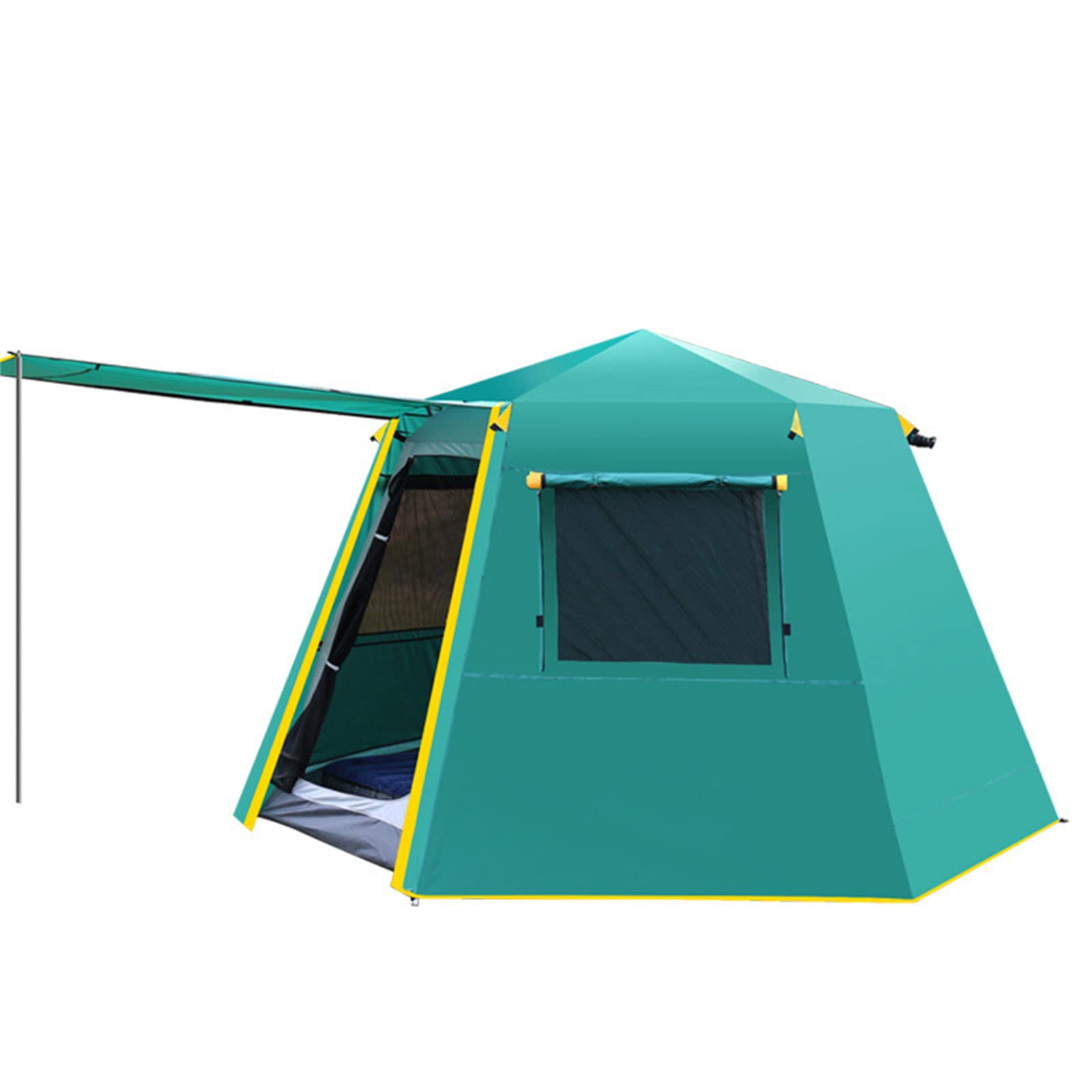 WJYLM Instant Pop Up Camping Tent - Automatic Setup, Waterproof & Windproof Dome Tent with Pantry Room for Family Trips, Festivals, Outdoor Adventures (Size S, Green) - Perfect for Backpacking, Beach Camping, and Picnics