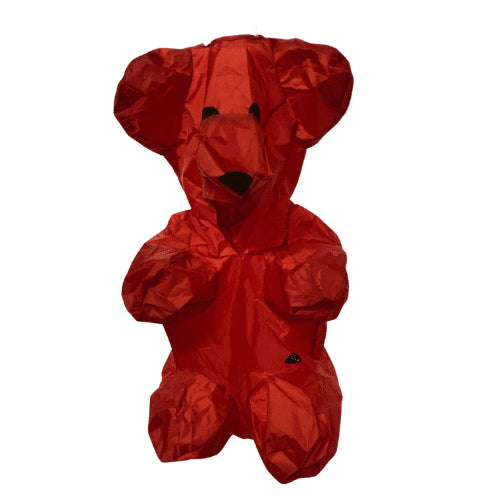 24 Pack Gummy Bear Windsocks - Vibrant Red Outdoor Decor for Garden, Patio, and Party Celebrations