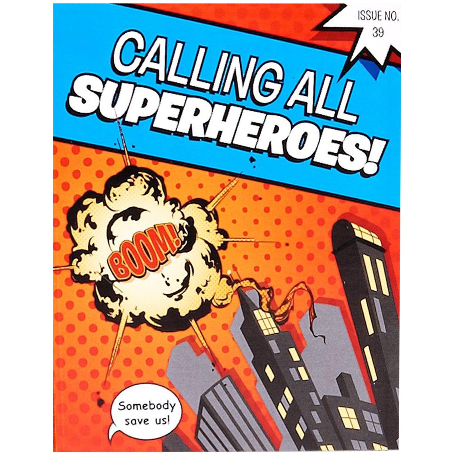 Superhero Comic Book Birthday Party Invitations - 8 Pack Set for Kids' Themed Celebrations & Decorations | Perfect for Superhero Birthday Parties, Comic Book Events & Themed Decor