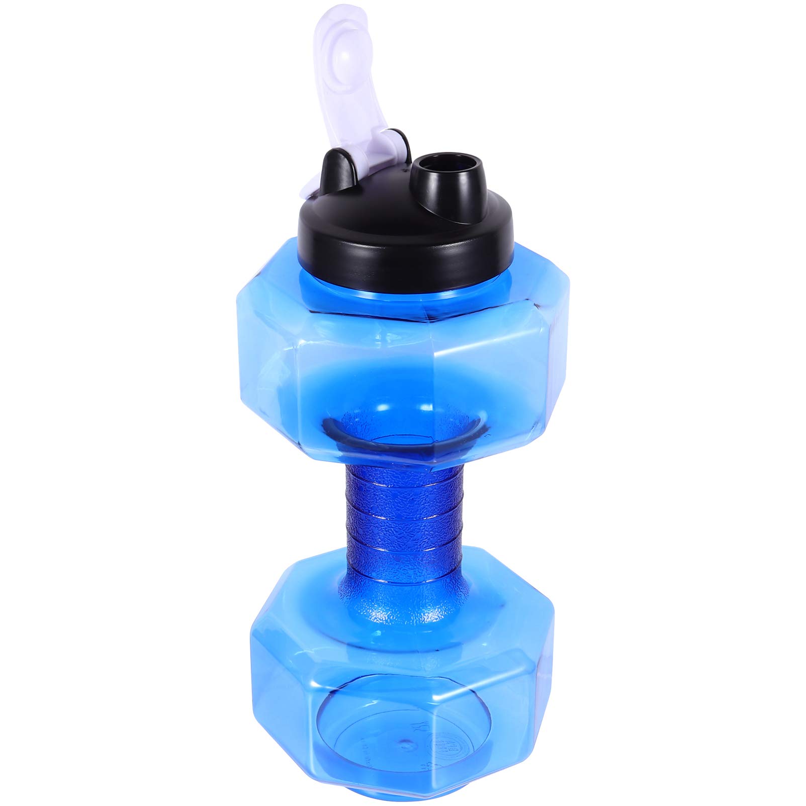 WINOMO Dumbbell Shaped Water Bottle - 32oz Portable Weighted Fitness Bottle for Gym, Running & Workout - BPA Free Sports Water Bottle with Handle (Yellow) - Perfect for Home Exercise, Outdoor Training & Fitness Enthusiasts