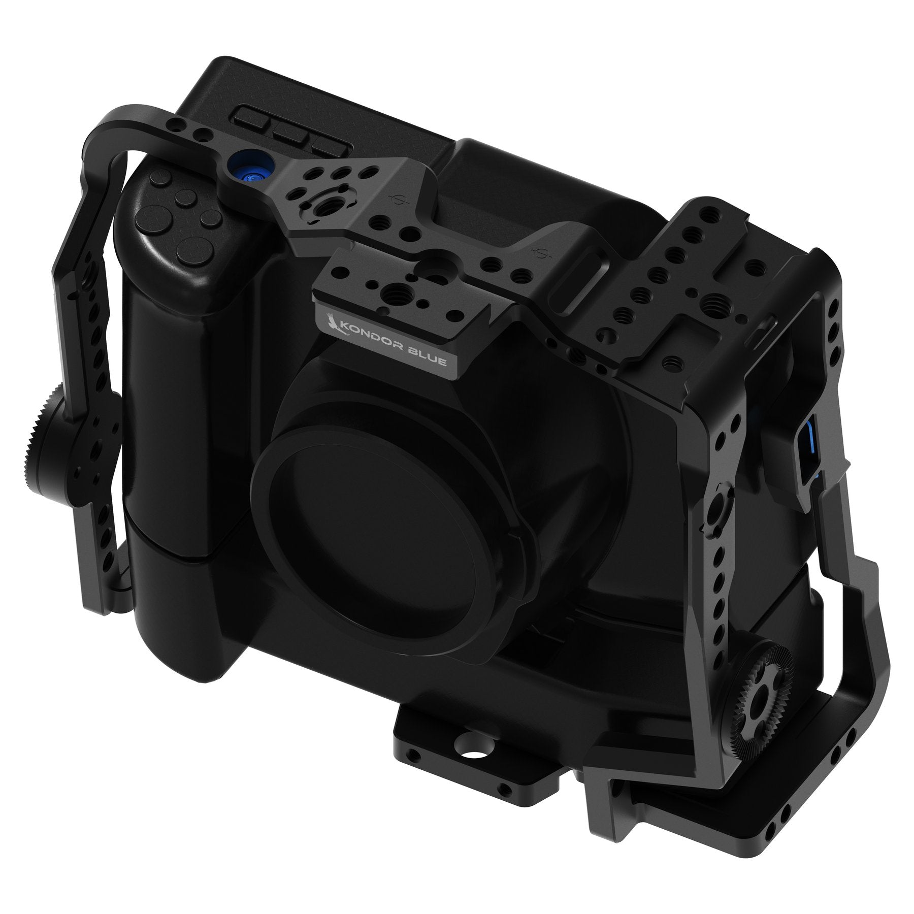 Kondor Blue BMPCC 6K Pro Battery Grip Cage (Black) - Durable Camera Cage with Extended Battery Life for Blackmagic Pocket Cinema Camera 6K Pro - Perfect for Filmmaking, Vlogging & Professional Videography