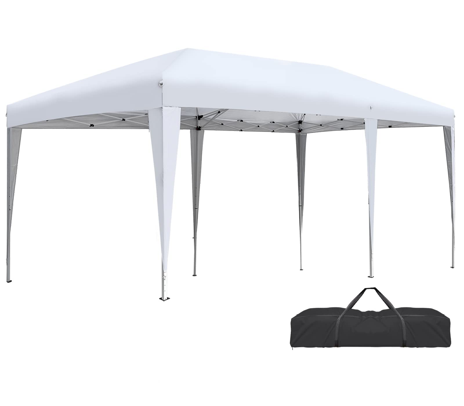 CharaVector 10x20 ft Pop Up Canopy Tent - Instant Portable Folding Shelter for Outdoor Events, Parties, Markets & Commercial Use | Waterproof & UV Protection