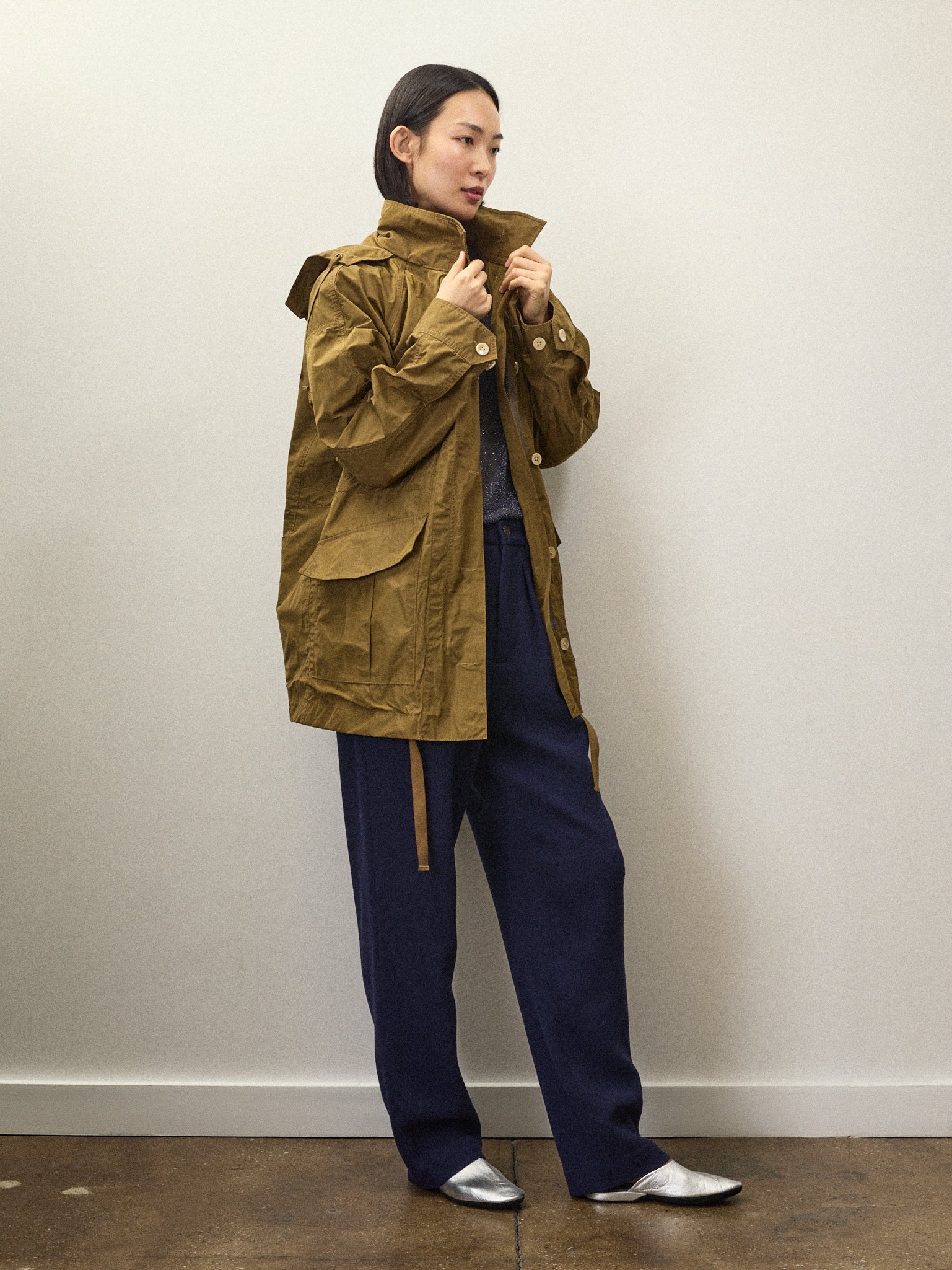 Becky Malinsky x Alex Mill Claes Taffeta Anorak Jacket - Waterproof Windbreaker for Outdoor Hiking & Urban Fashion