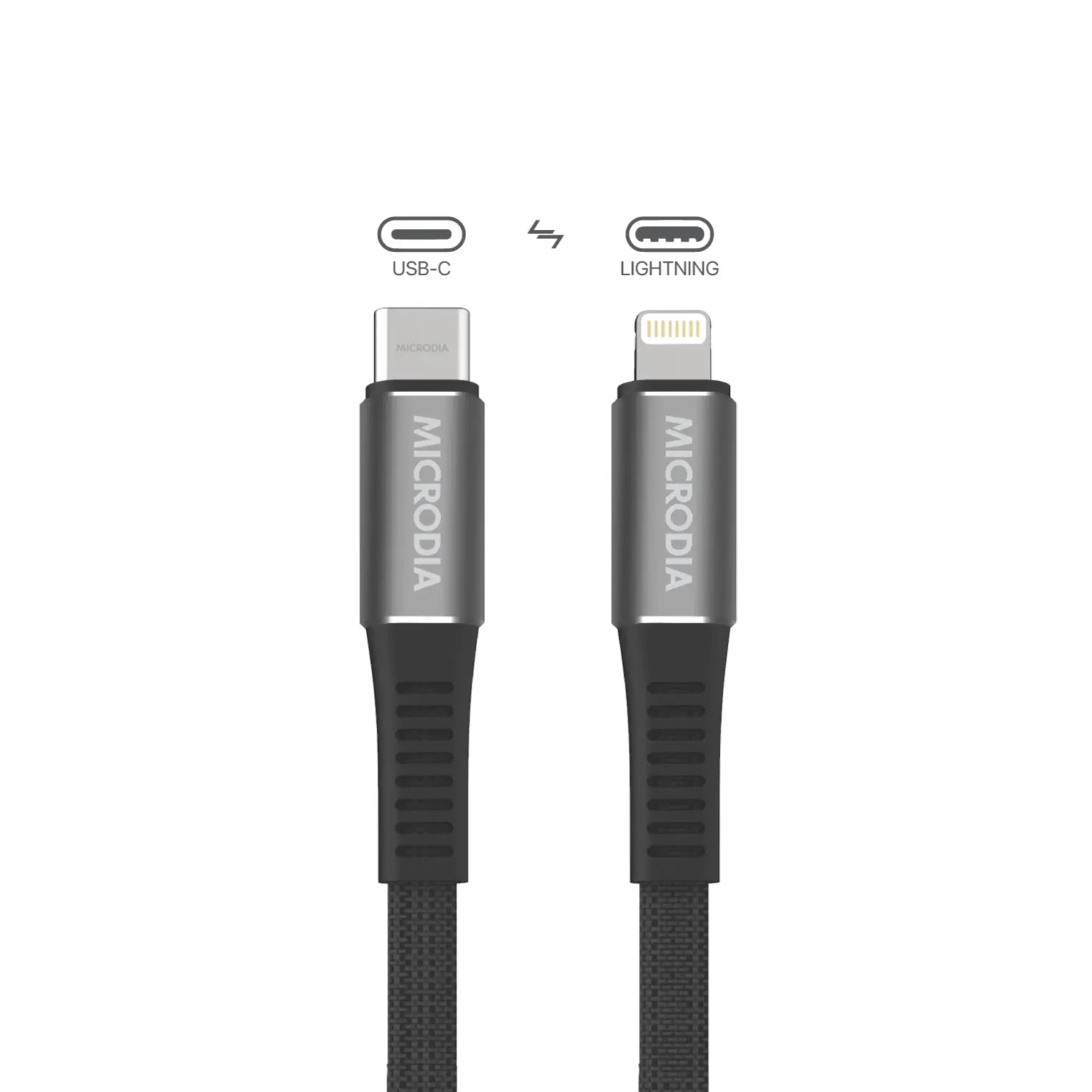 MICRODIA ExeCable™ 60W USB C to Lightning Charger Cable - Fast Charging & Data Sync for iPhone 14/13/12/11/X/8 - Durable Nylon Braided Cord for Home, Office & Travel