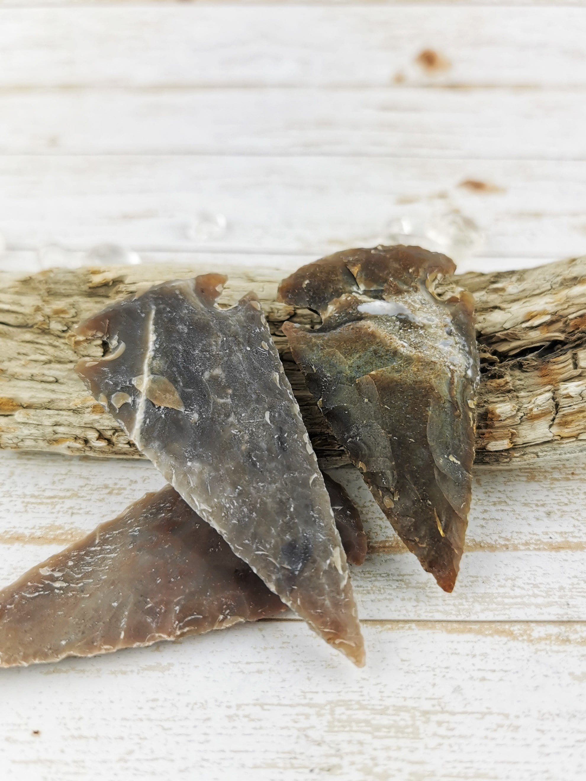 Handmade Grey Jasper Arrowheads - Authentic Stone Carved Arrowheads for Jewelry Making, Necklace Pendants & Native American Crafts | Perfect for DIY Projects, Gift Giving & Spiritual Healing