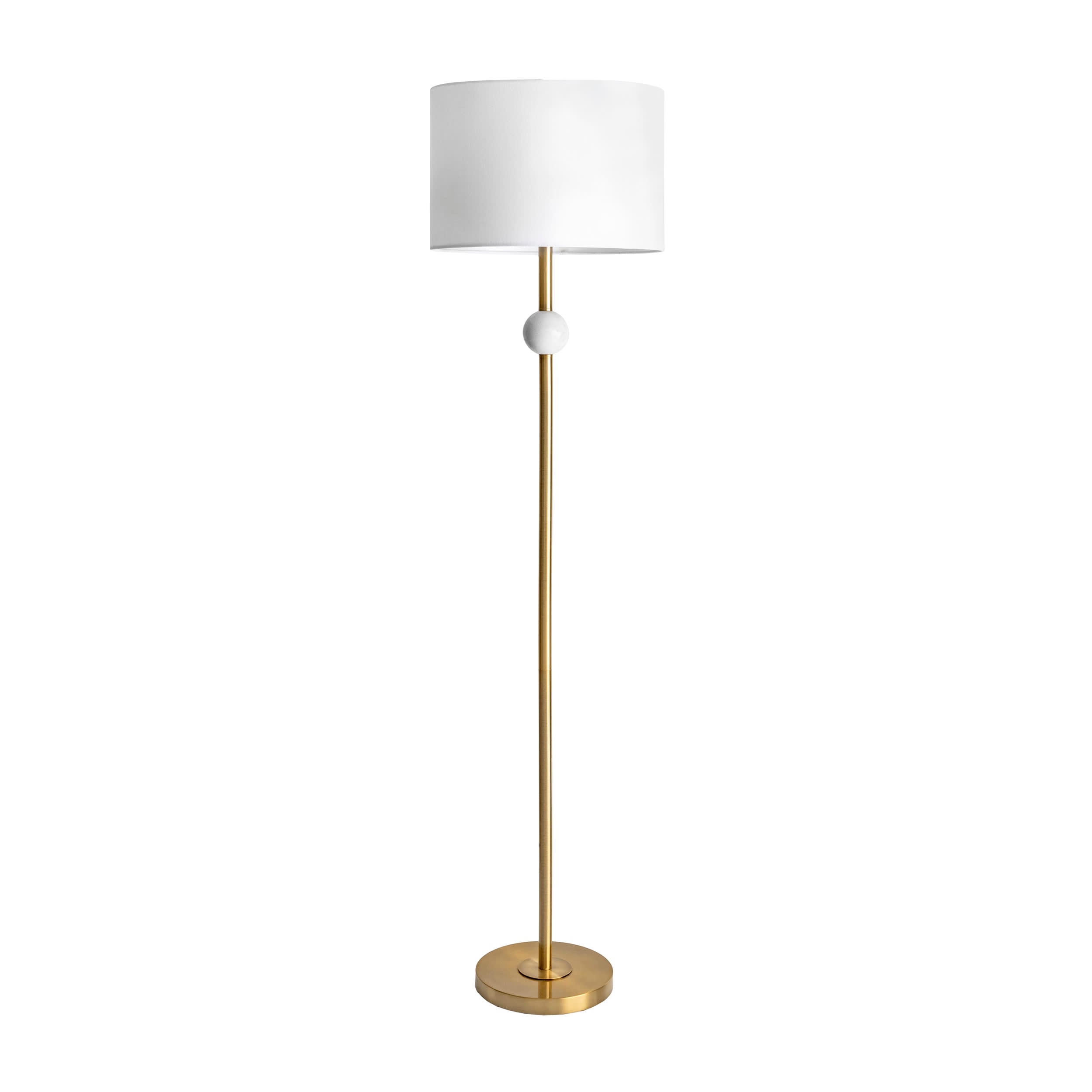 63 Inch Gold Marble Pearl Metal Floor Lamp with Adjustable Height - Modern Standing Light for Living Room, Bedroom, or Office Decor