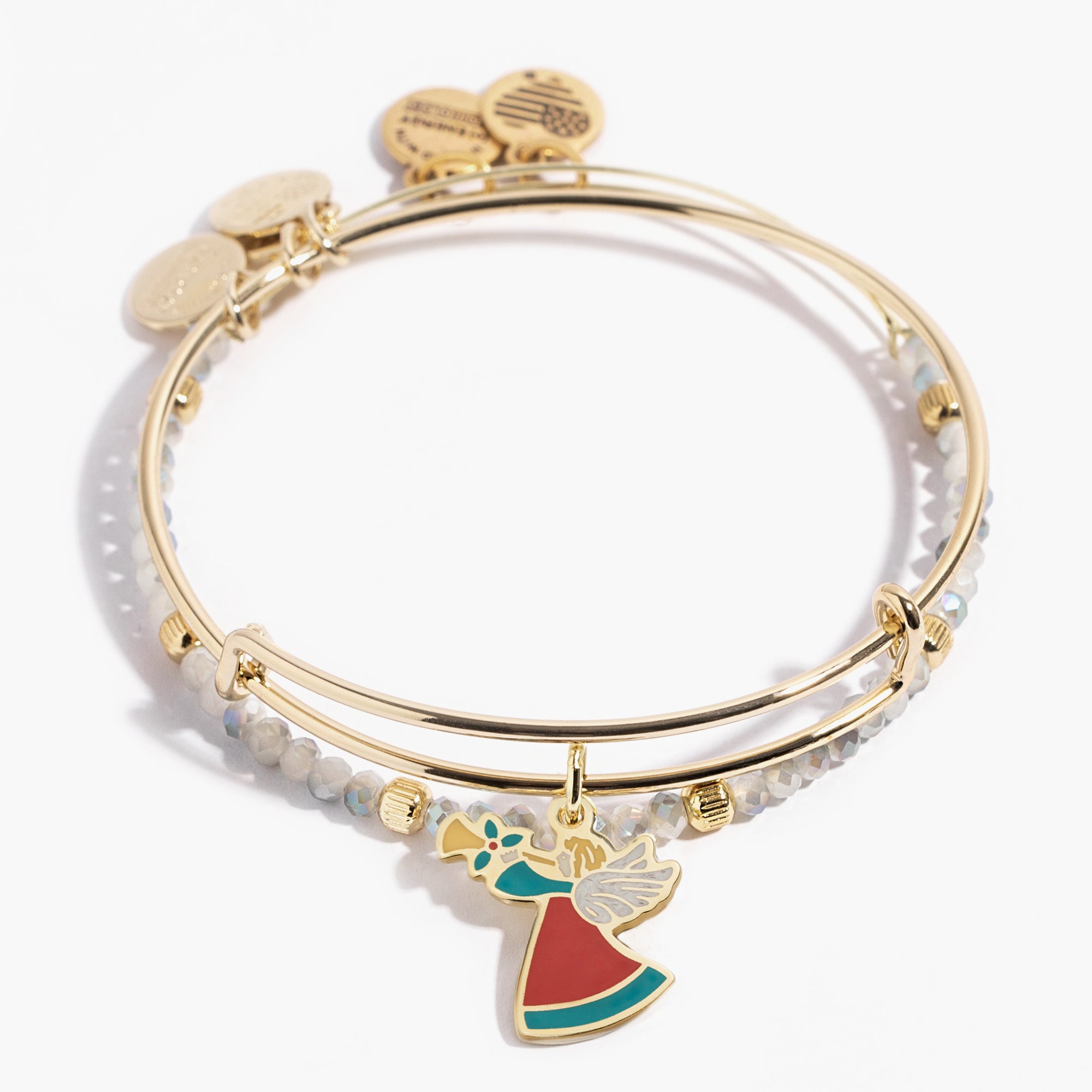 2 Pack Holiday Angel Charm Bracelets for Women - Elegant Christmas Jewelry Gift for Party, Wedding & Festive Occasions