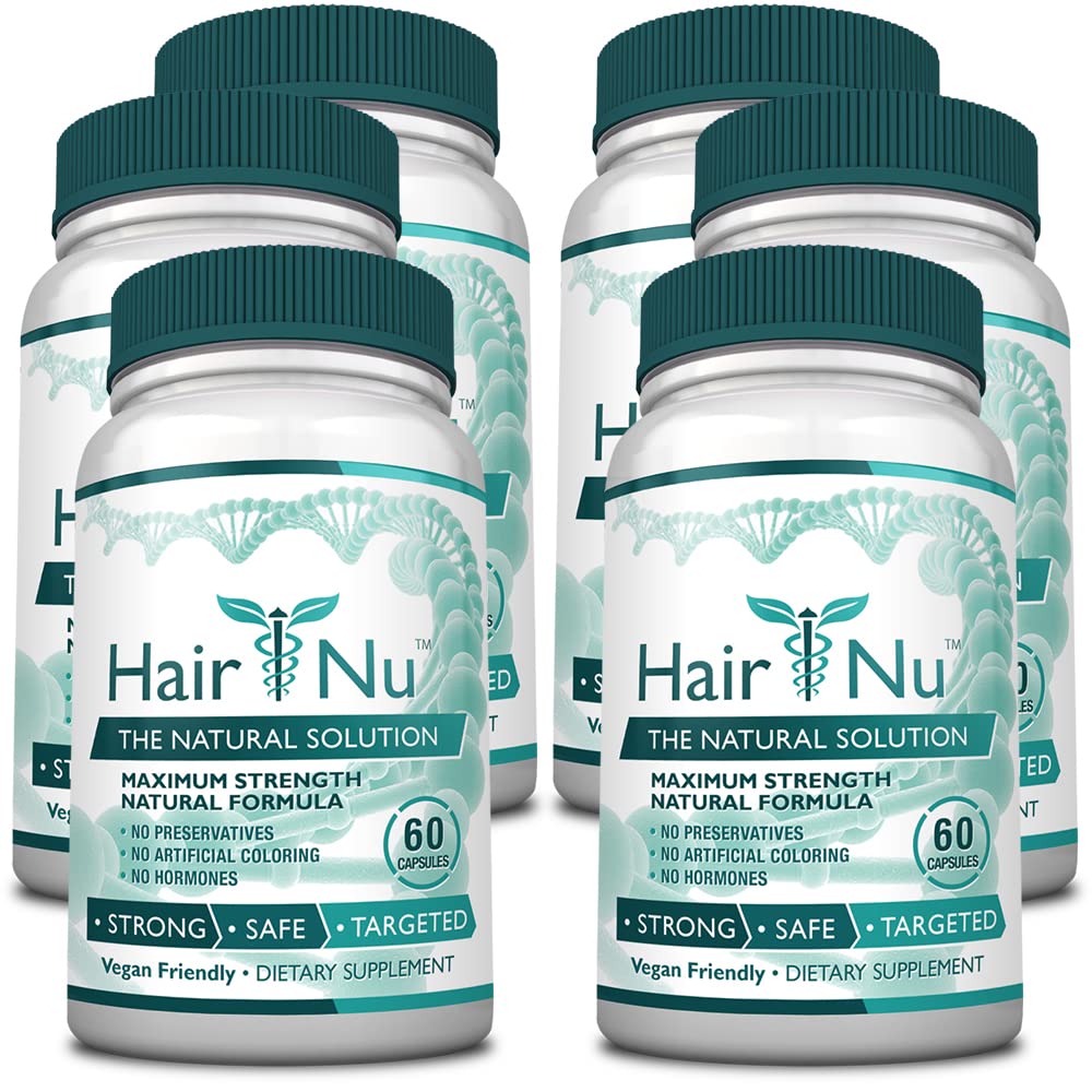 Best Hair Growth Vitamins - Biotin & Collagen Supplement for Stronger, Thicker Hair (6 Bottles) - Promotes Healthy Hair Growth for Men & Women, Ideal for Thinning Hair & Hair Loss Prevention