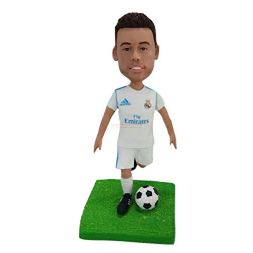 Personalized Soccer Bobble Head Cake Topper - Custom Soccer Player Gift for Boyfriend, Father's Day & Birthday Celebrations | Perfect for Soccer Fans, Cake Decorations & Sports Themed Parties