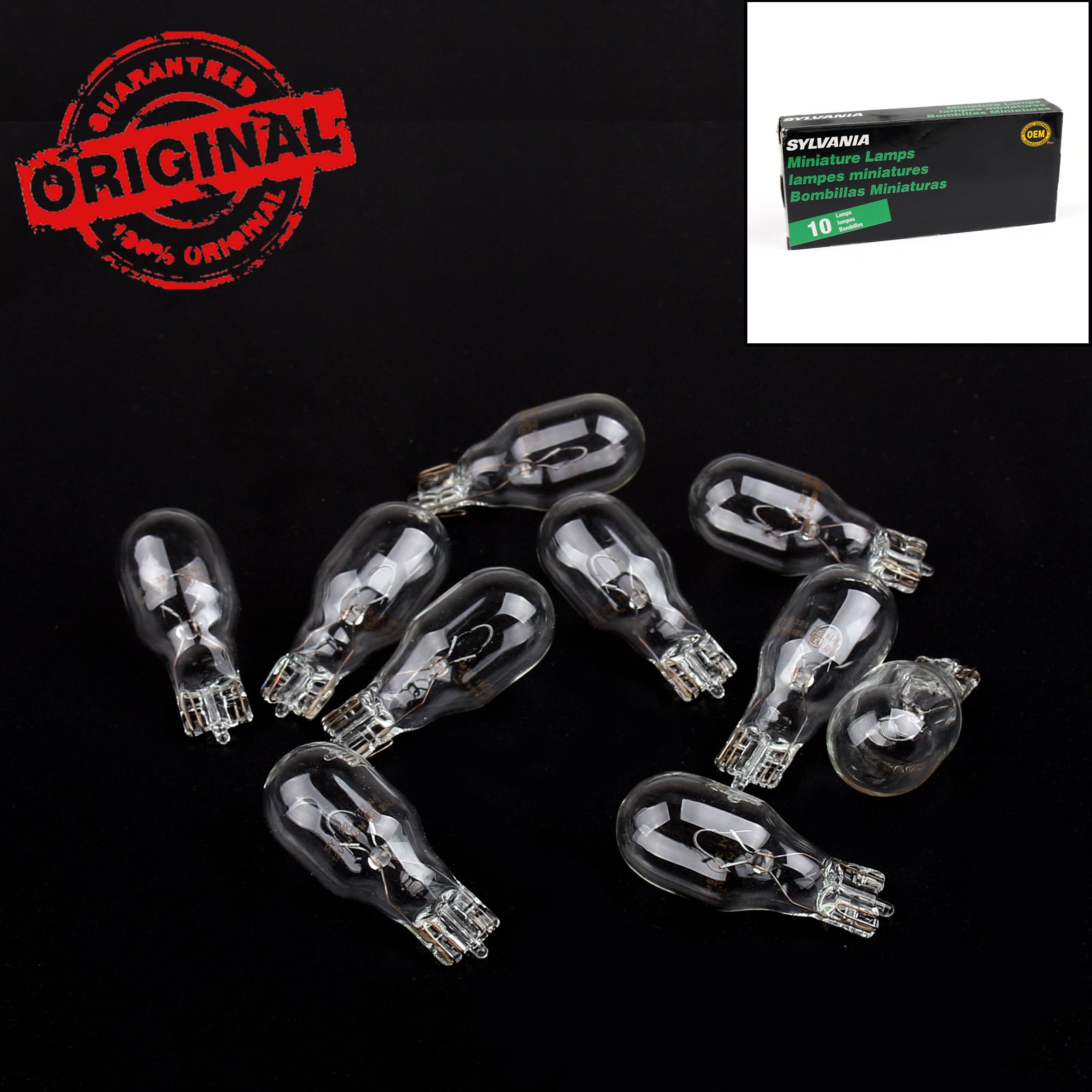 10pcs Sylvania 921 12V 16W W16W W2.1x9.5d Miniature Signal Bulbs - Compatible with OSRAM - Perfect for Car Interior Lights, Dashboard Indicators & Motorcycle Turn Signals