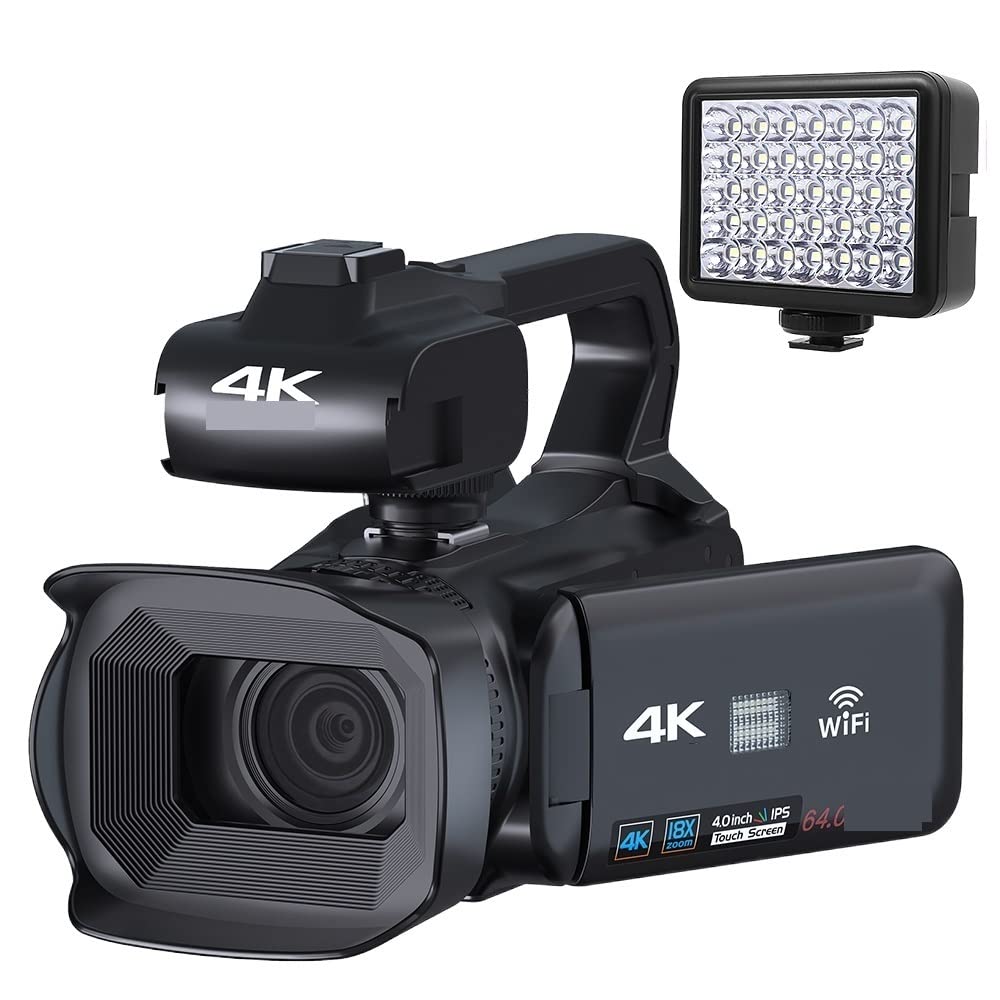 AUBEST 4K Camcorder 18X Zoom 64MP Vlog Camera for YouTube & Streaming
