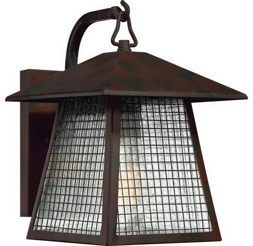 Quoizel ASH29951B Outdoor Wall Lantern - 1 Light Exterior Sconce in Valiant Bronze Finish for Porch, Patio & Garden Lighting