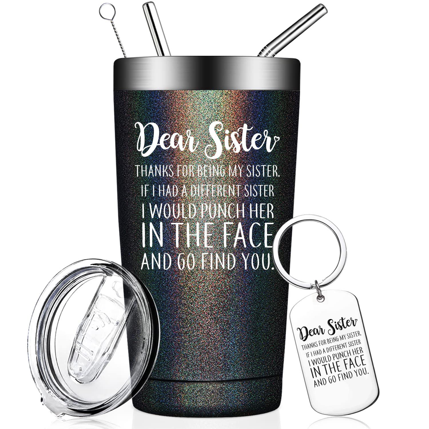 Funny Sister Gifts - Insulated Tumbler for Women | Birthday, Christmas & Friendship Gifts for Sisters, Sisters-in-Law & Best Friends | Perfect for Office, Travel & Daily Hydration