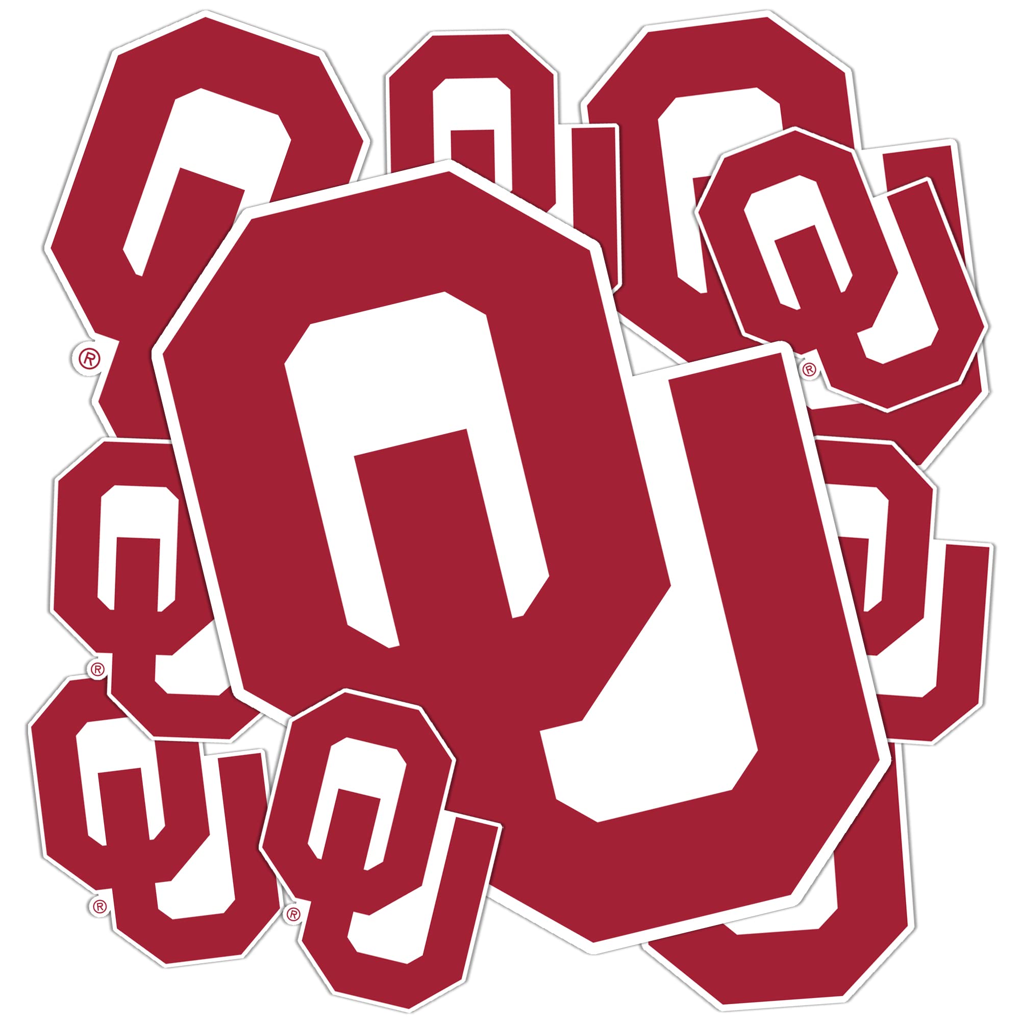 University of Oklahoma Sooners Vinyl Decal Sticker - Waterproof Durable for Laptop, Water Bottle, Car, Scrapbook - Perfect for College Fans, Game Day, School Spirit & DIY Crafts