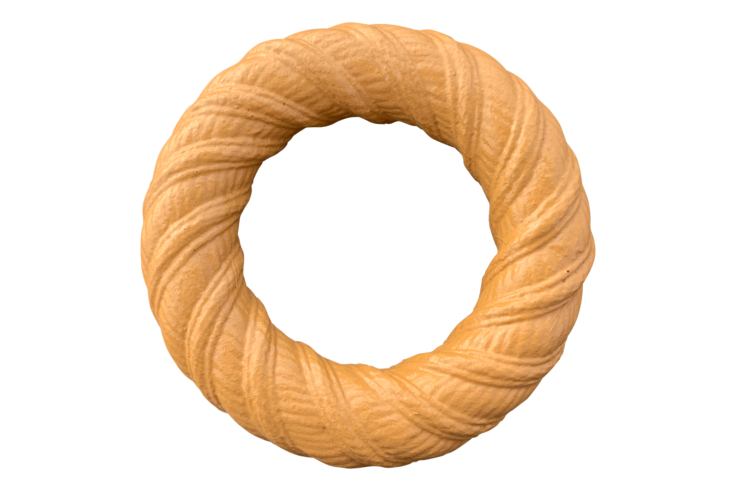 BarkBone Peanut Butter Flavored Chew Ring for Dogs - Durable Dog Toy for Aggressive Chewers, Teething Puppies & Dental Health - Perfect for Indoor & Outdoor Playtime
