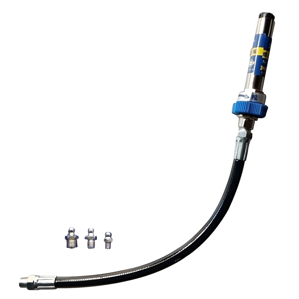 Littlegrass High Pressure Grease Coupler Kit - Durable Grease Nozzle, Hose & Lock Clamp Adapter for Professional Machinery (Blue) | Perfect for Automotive, Industrial & Agricultural Equipment Maintenance