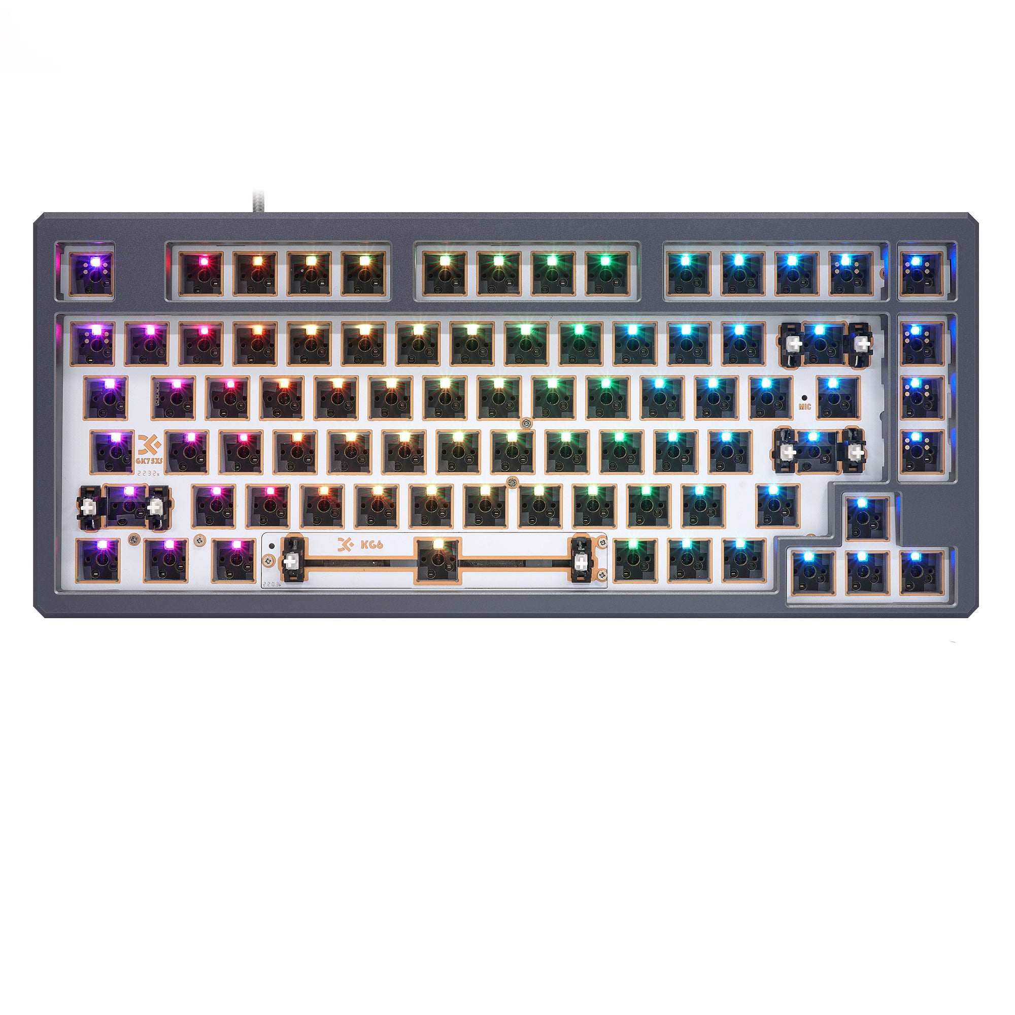 YUNZII GK75 Lite Gasket Mount Mechanical Keyboard Kit - 75% Layout, CNC Aluminum Case for Gaming & Typing - Perfect for Esports, Office Work & Content Creation