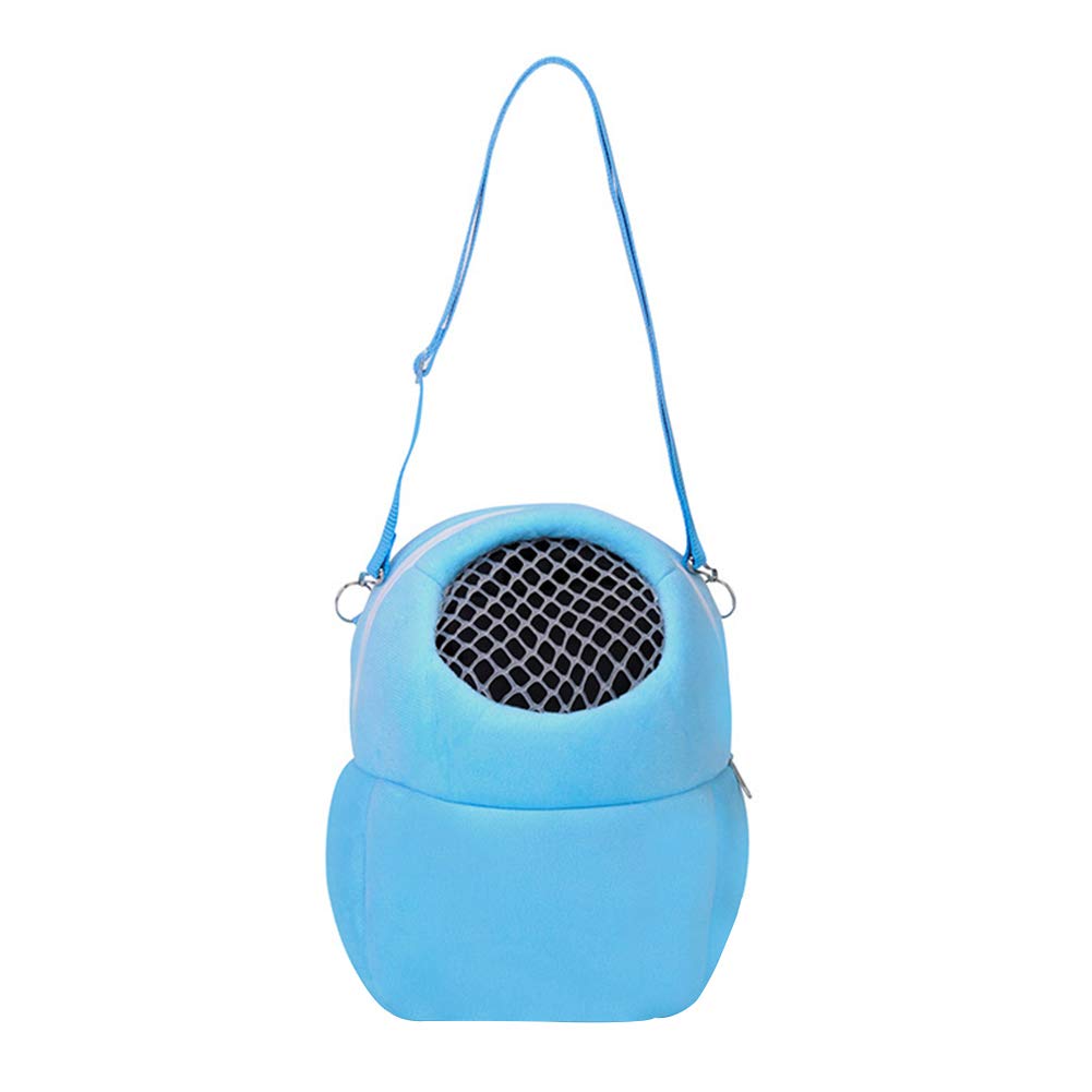 Portable Breathable Mesh Pet Carrier Backpack - Small Animal Travel Bag for Hamsters, Guinea Pigs, Hedgehogs, Sugar Gliders & Squirrels | Blue | Perfect for Outdoor Adventures, Vet Visits & Daily Commutes