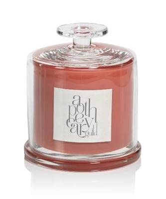 Zodax FIG VETIVER Luxury Scented Jar Candle with Glass Cloche - 36 oz Large Home Decor Candle for Relaxation, Spa, and Romantic Ambiance