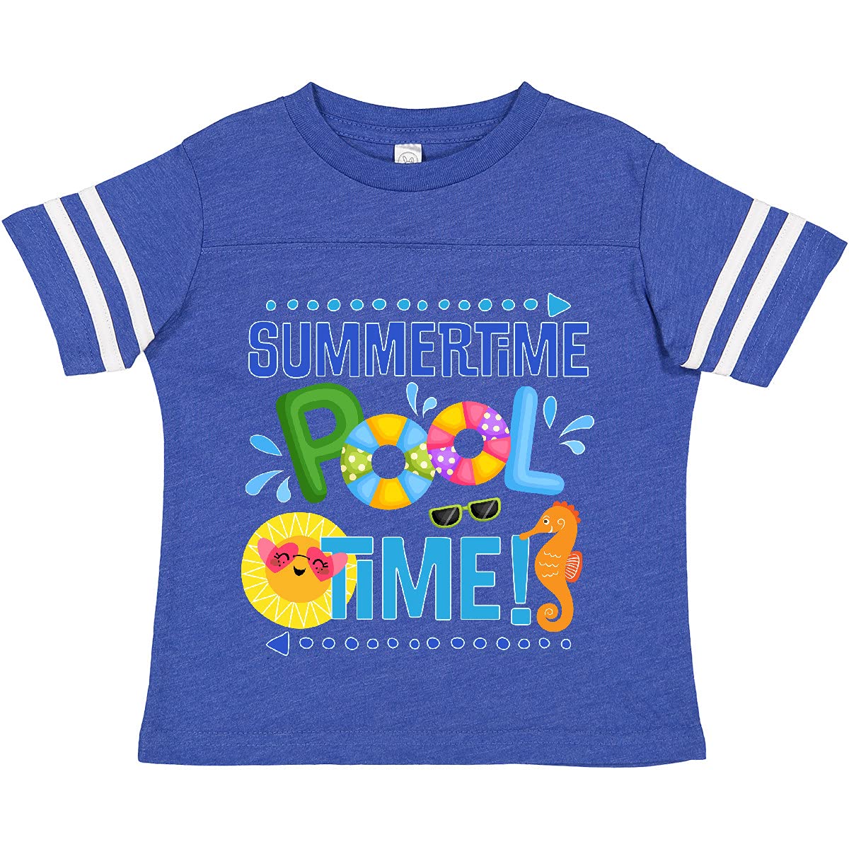 Inktastic Summer Vacation Pool Time Swimming Toddler T-Shirt - Cute Swim-Themed Cotton Tee for Toddlers, Boys & Girls - Perfect for Beach Trips, Pool Parties & Summer Outings