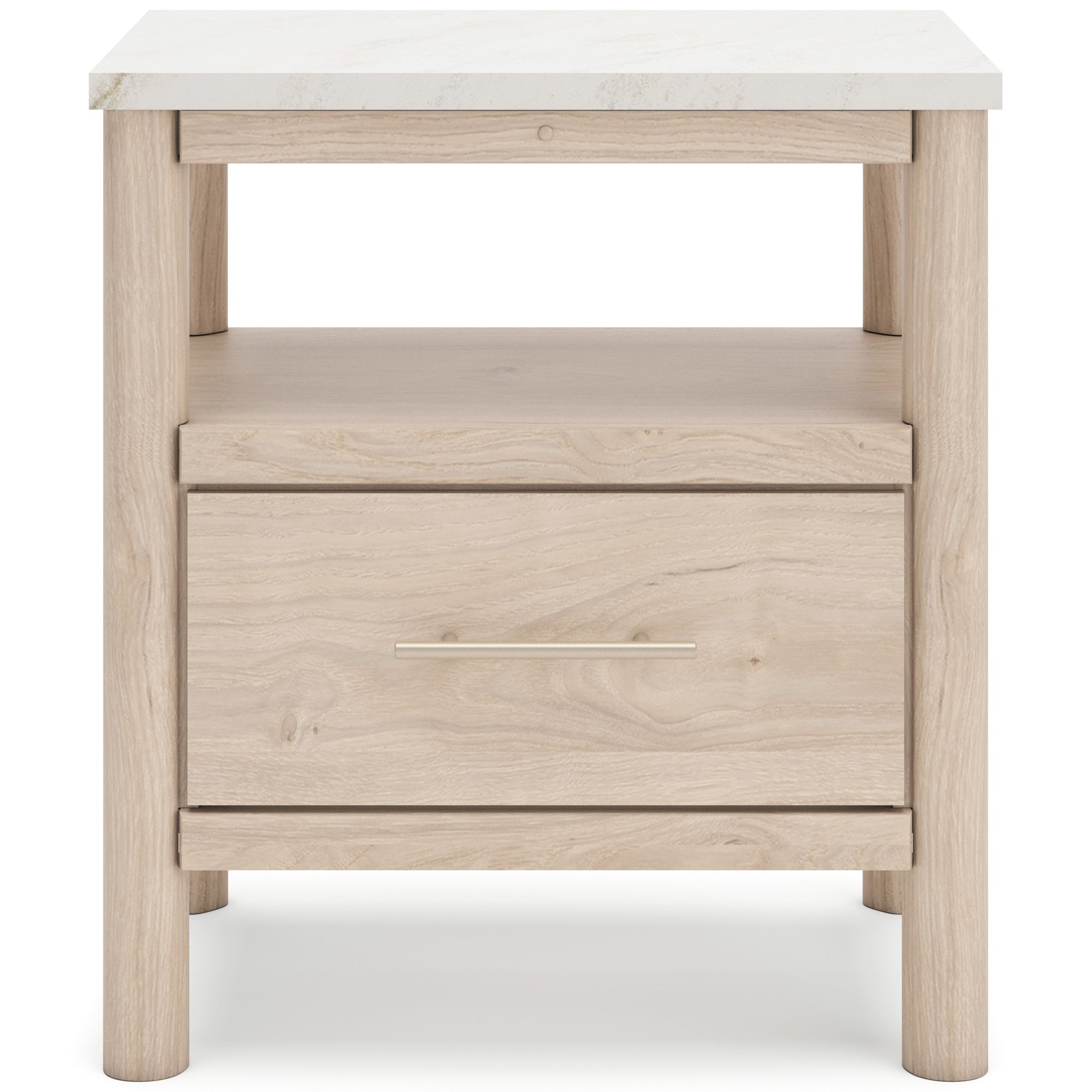 Modern Nightstand with USB Ports and Drawer - Bedside Table for Bedroom, Living Room, or Office - Stylish and Functional Storage Solution