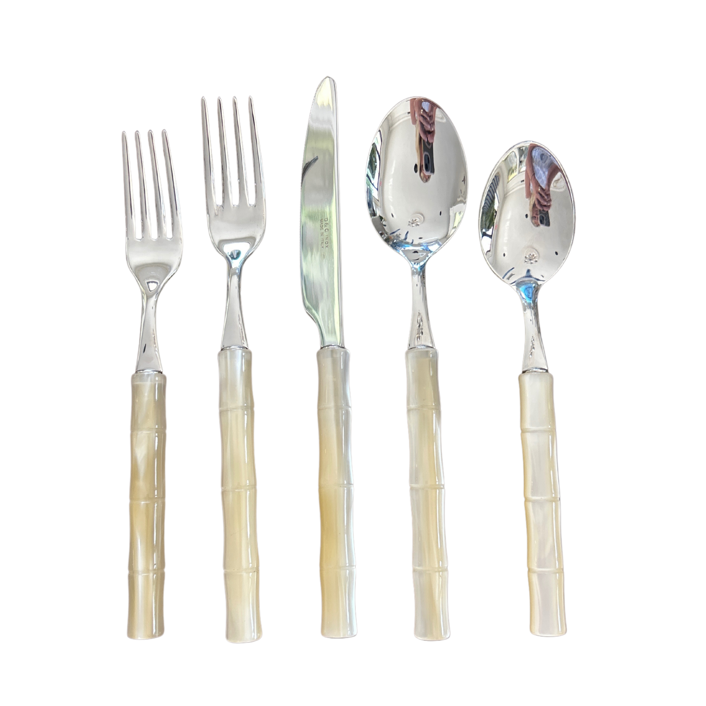 Bamboo Champagne Pearl 5-Piece Set - Elegant Tableware for Dining, Entertaining & Special Occasions