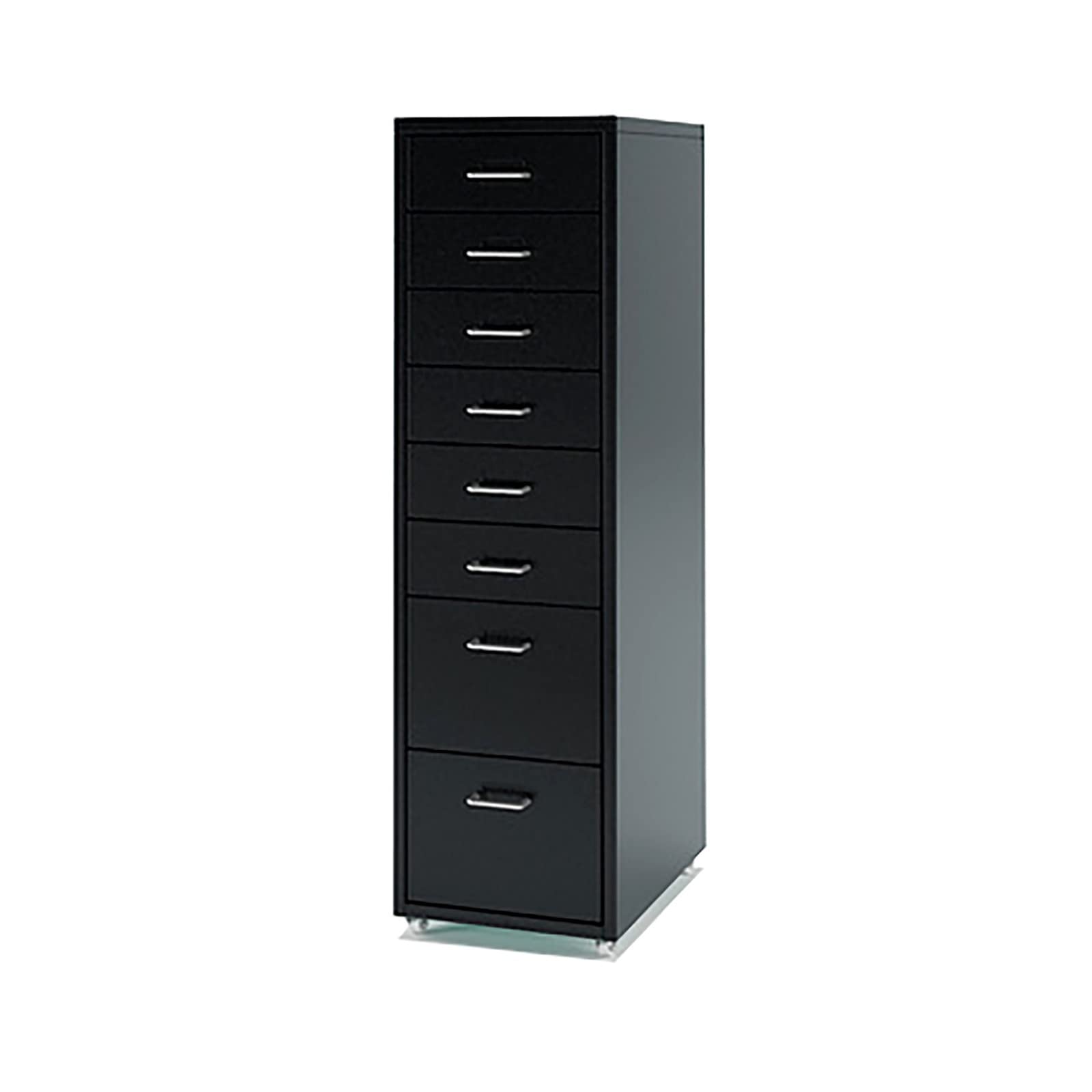 GQSJYM 5-8 Drawer Mobile File Cabinet, Black Steel Storage for Office/Home