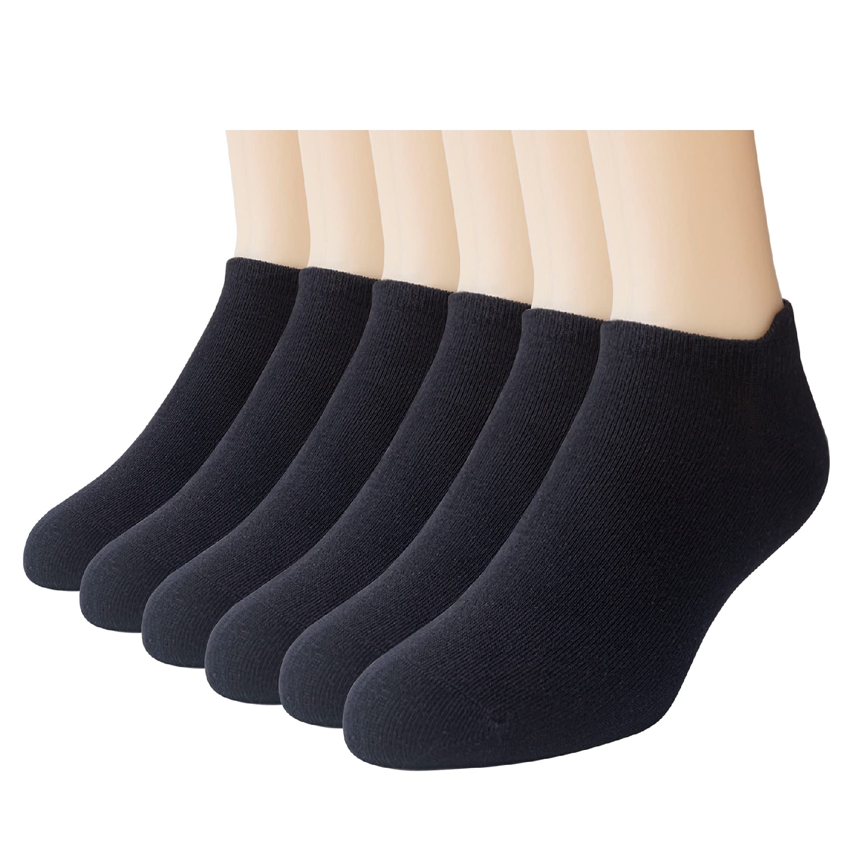 Nigeiyeme Men's 6-Pack Combed Cotton Low Cut Ankle Socks - Breathable No Show Socks for Casual Wear, Running & Sneakers | Comfortable Everyday Socks for Men