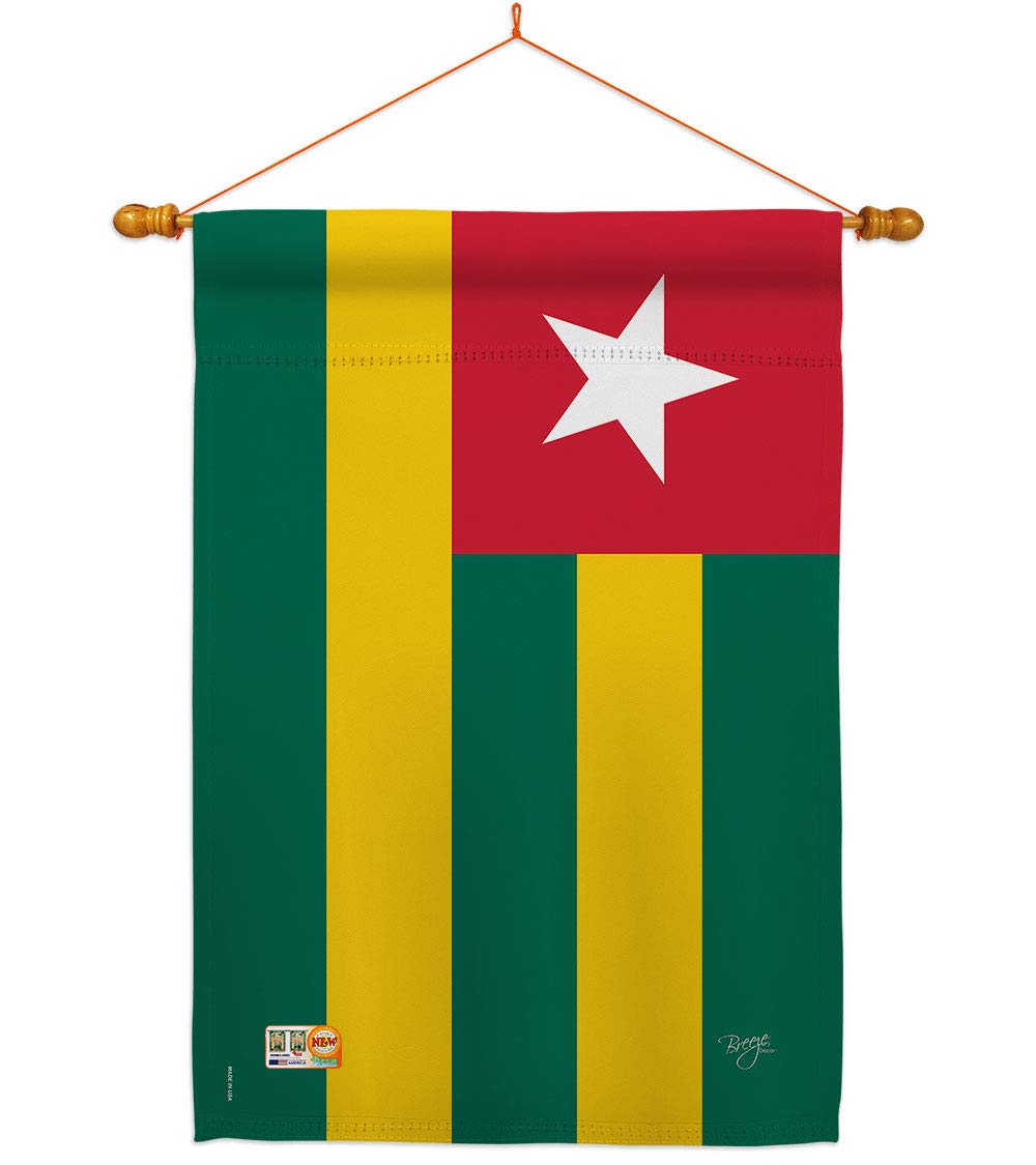 Breeze Decor Togo Nationality House Flag Set 28x40