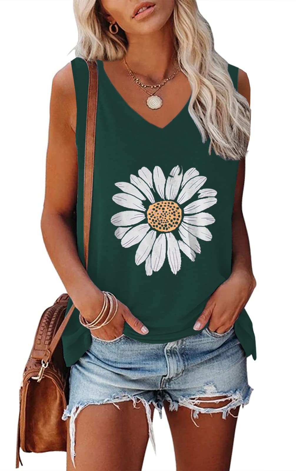 Women's Sleeveless Yoga Tank Tops - Loose Fit Athletic Shirts for Running & Summer Workouts | Breathable Workout Tops for Gym, Yoga & Outdoor Activities