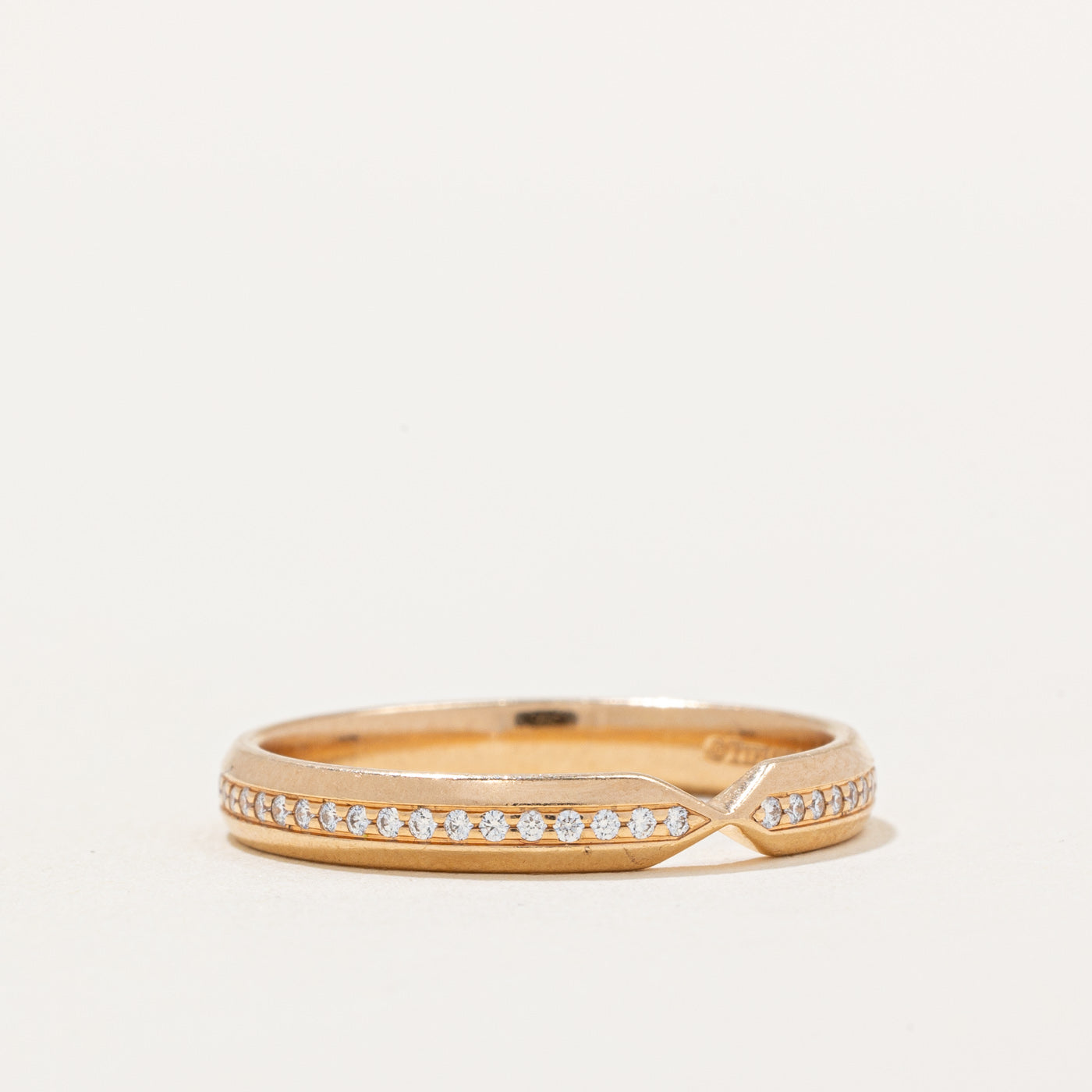 Tiffany & Co The Tiffany Setting Diamond Nesting Narrow Band Ring | 0.17ctw | Size 7.25 | Engagement Ring, Wedding Band, Anniversary Gift for Her